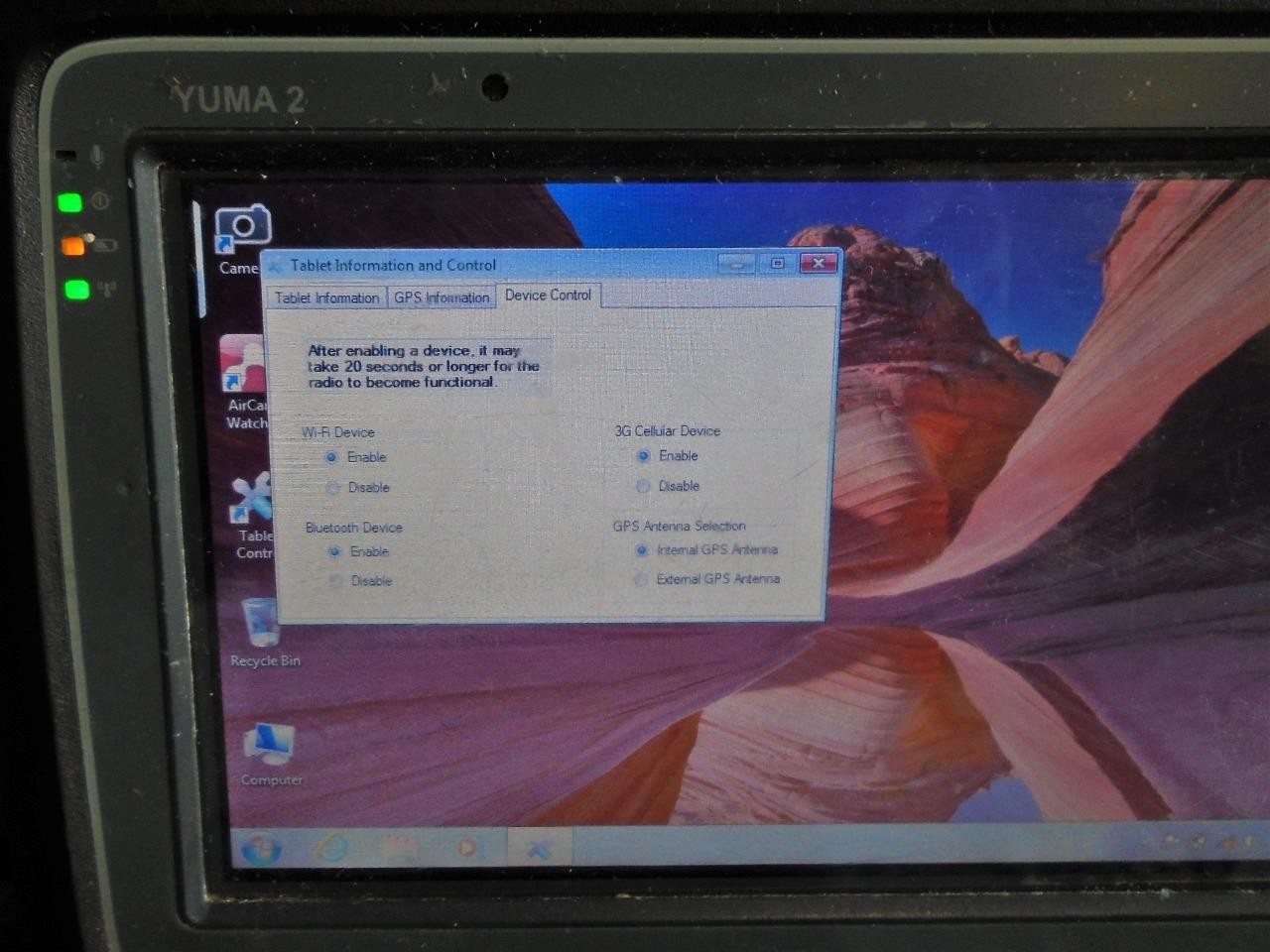 Trimble YUMA 2 Rugged Tablet Atom N2600 1.6GHz 4GB/128GB w/ Batt, AC Adapter (G)