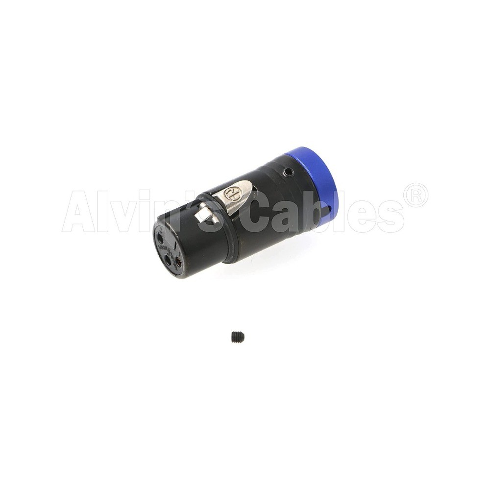 Low-Profile XLR 3 Pin Female Original Connector for Audio Devices Blue