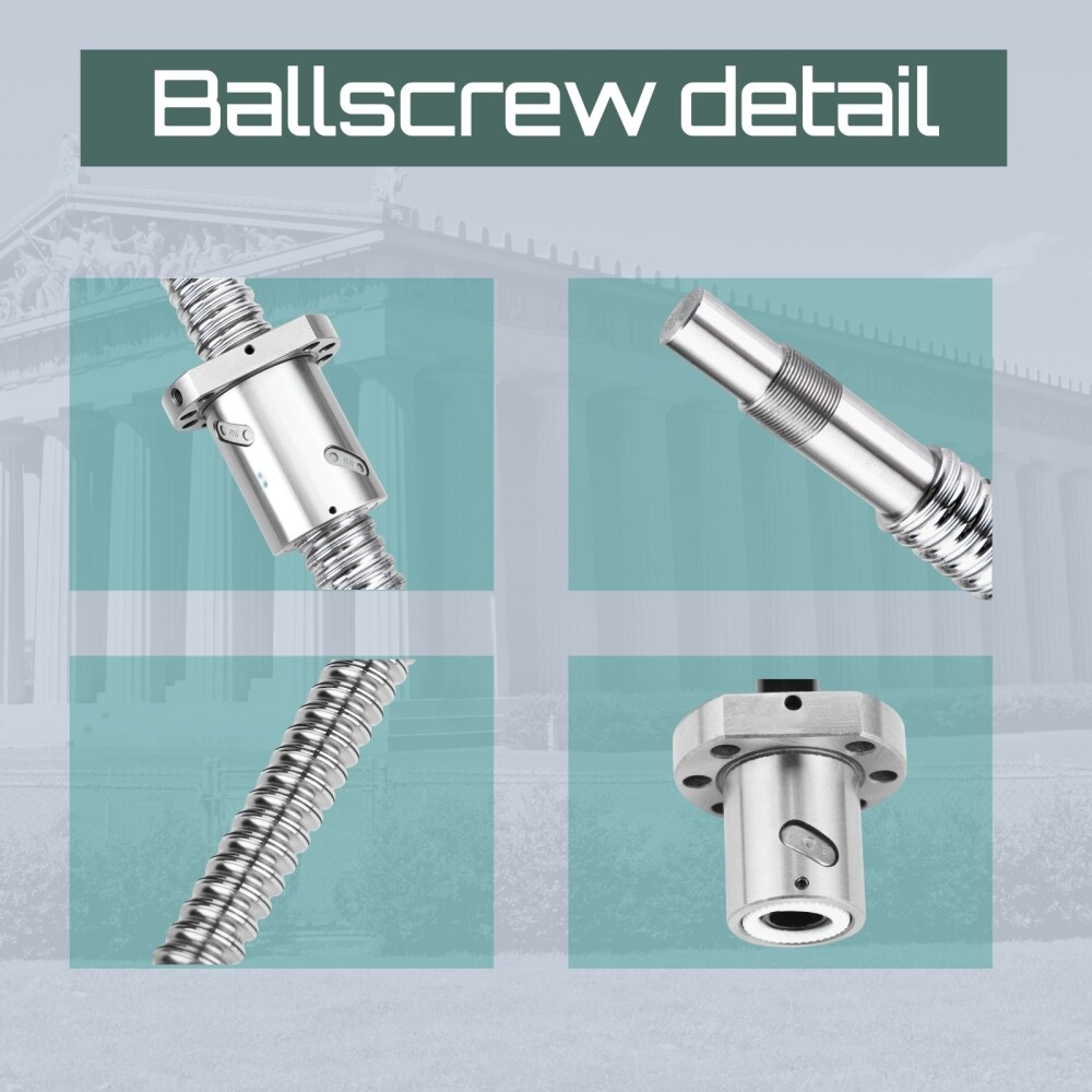 SFU1605 Ball Screw 250-2000mm Ballscrew+BK/BF12+Nut Housing+6.35*10mm Coupler