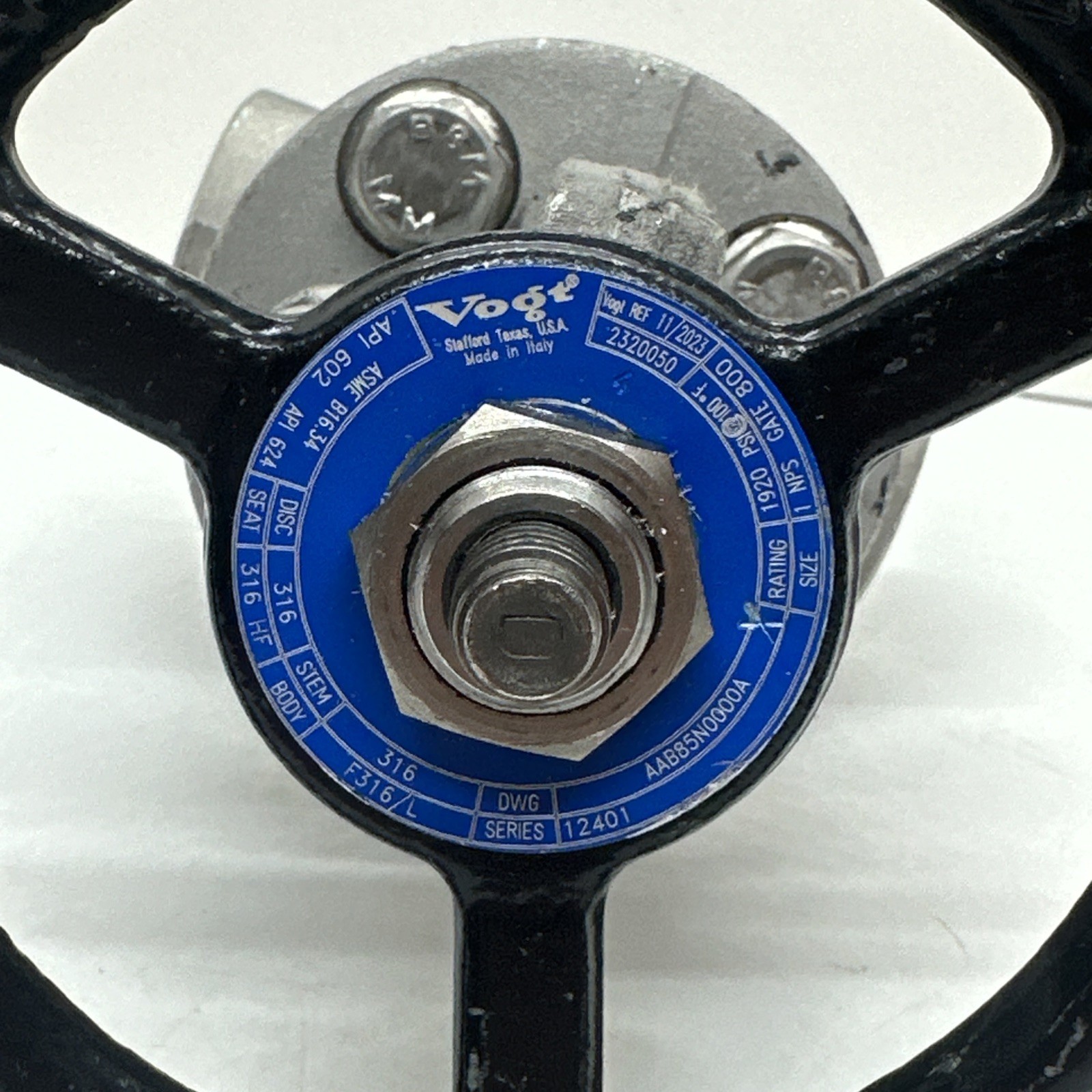 Vogt 1″ NPS Gate Valve CL 800, SW12401, AAB85N0000A Stainless Steel – Fast Ship