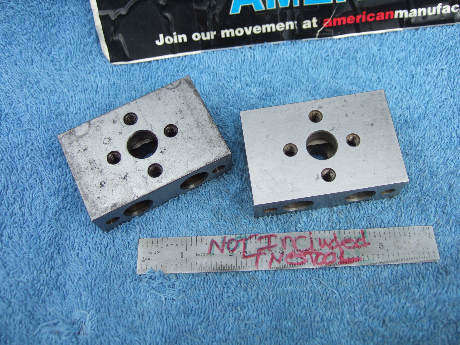 Hermann Schmidt 1-2-3 BLOCKS STAINED USA MADE TOOLMAKER MACHINIST INSPECT GRIND