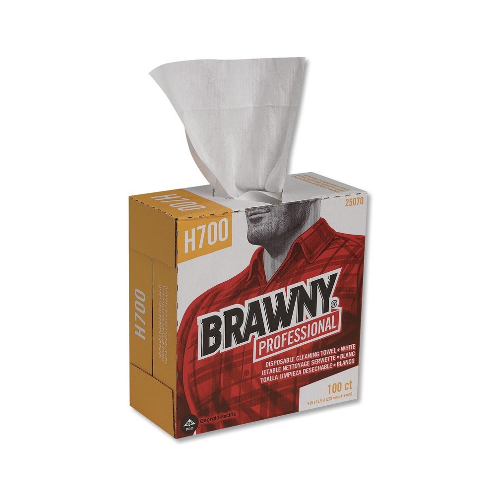 Georgia-Pacific 25070 Medium Weight HEF Shop Towels (100/Box) New