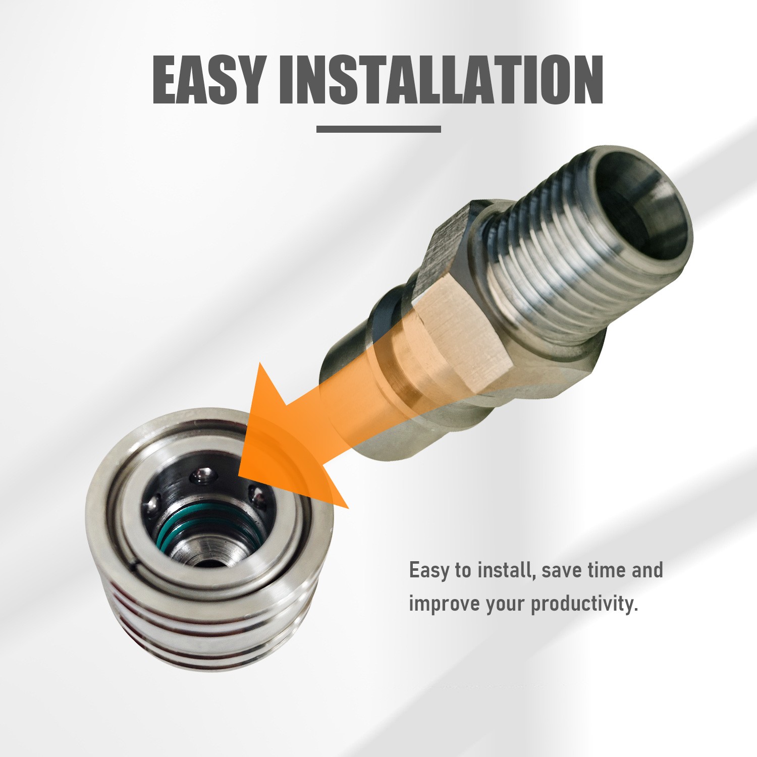 M16-M14 Hydraulic Attachment Fittings Quick Connect Adapters For Mini Excavator