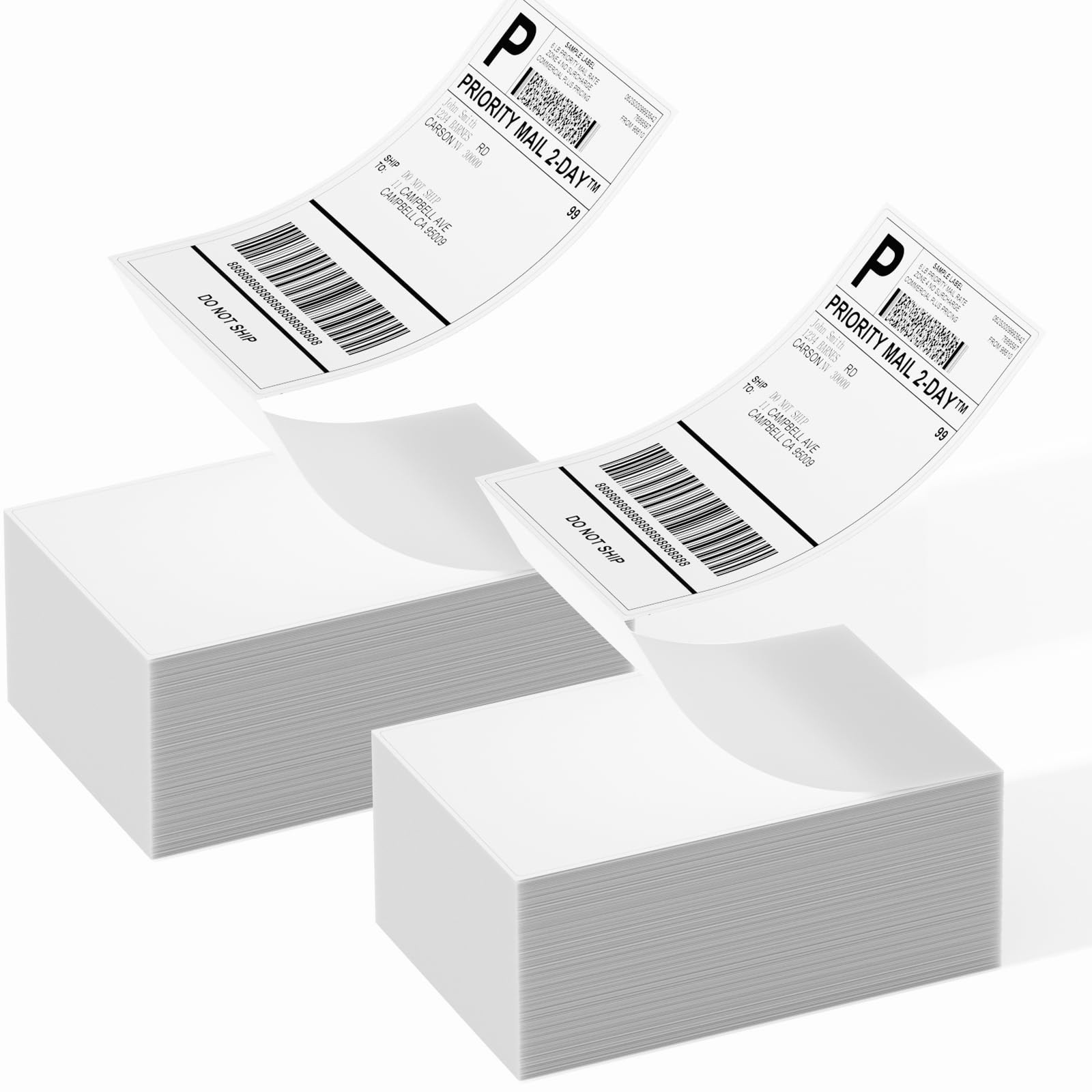 1000 Fanfold 4″x6″ Direct Thermal Shipping Labels – 500 Labels/Stack for UPS USP