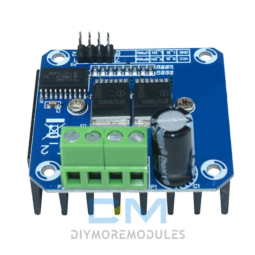 Dual BTS7960B DC Stepper Motor Driver H-Bridge PWM 43A For Arduino Smart Car