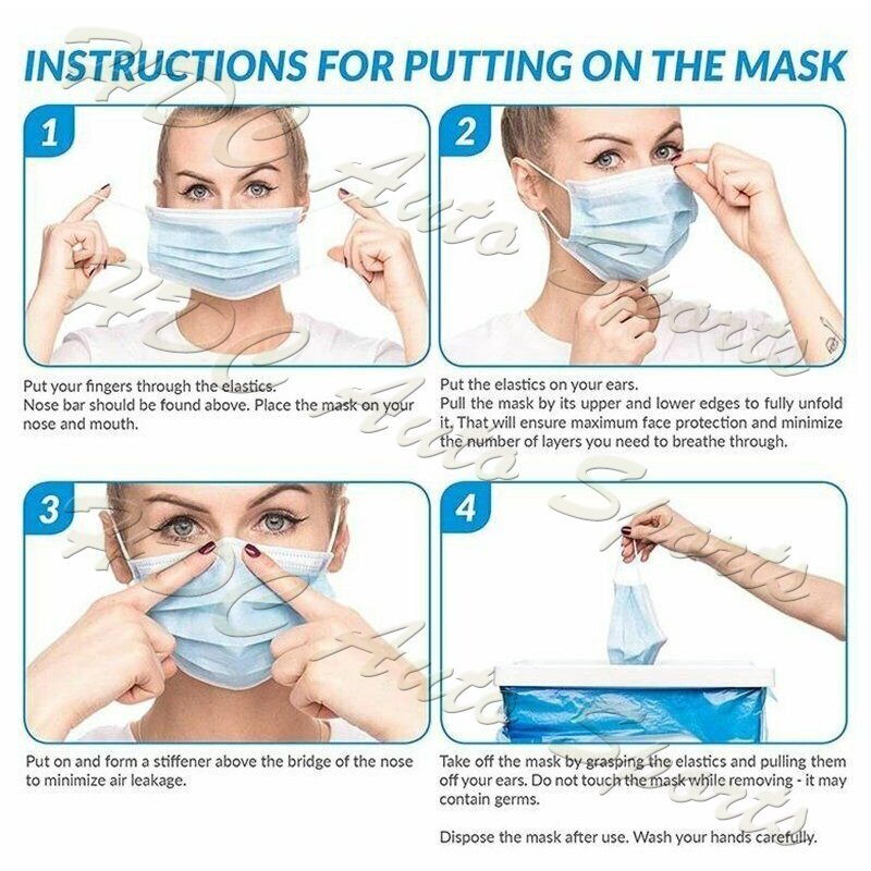 PINK Disposable Face Mask 100PCS Non Medical 3-Ply Earloop Dust Cover Masks