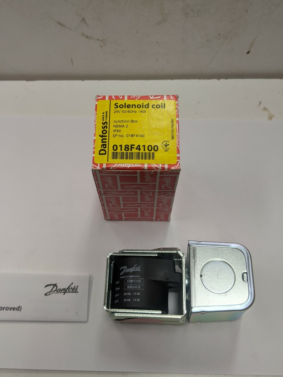 Danfoss 018F4100 Coil Assembly with Junction Box BJ024CS 24 VAC New