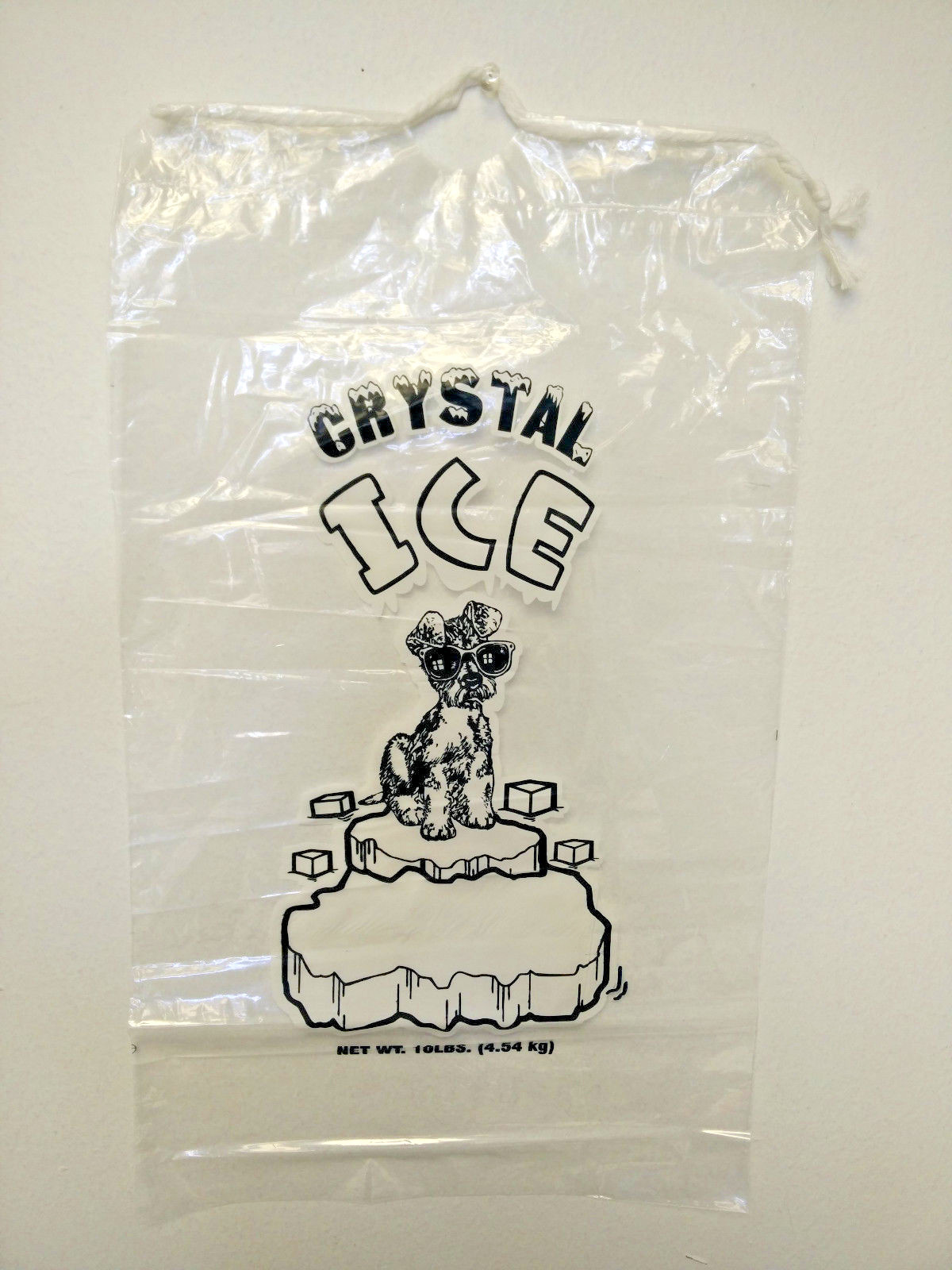 COMMERCIAL 500 PCs Clear 10 LB / LBs 8 LB / LBs Plastic Ice Bag Bags Drawstring