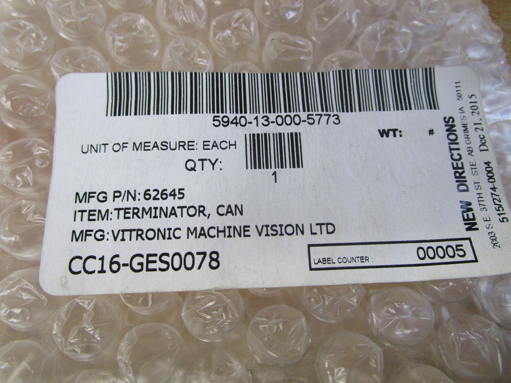 Vitronic Machine Vision 62645 Termination, CAN (Pack of 3)