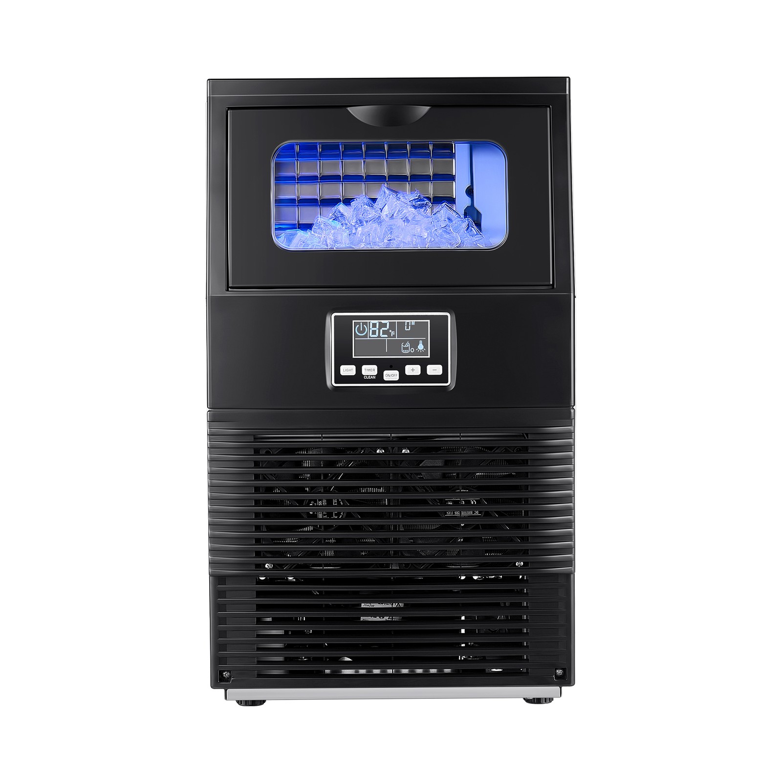 Uimoso Commercial Ice Maker 80lbs/24h with 12Lbs Storage for Bar and Restaurant