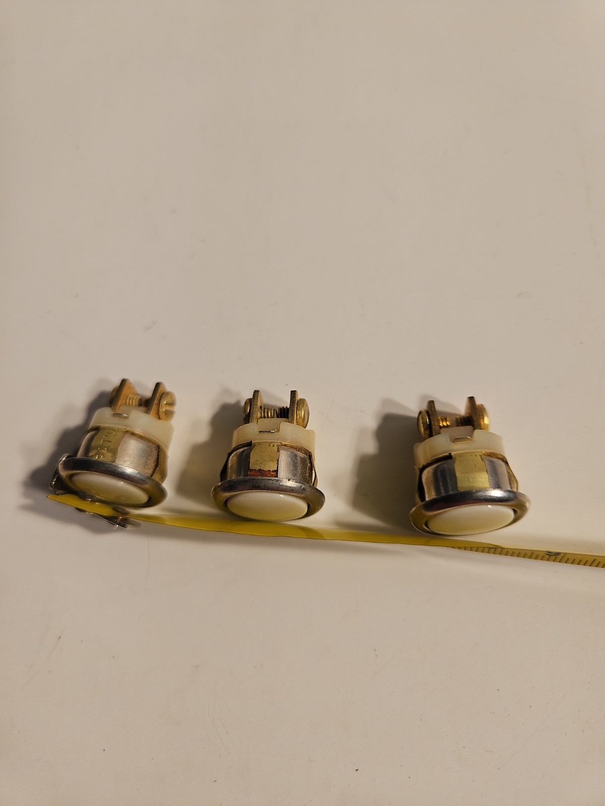 Vintage Edwards Signaling 620 Low Voltage Panel Mount Push Button Lot Of 3 NOS