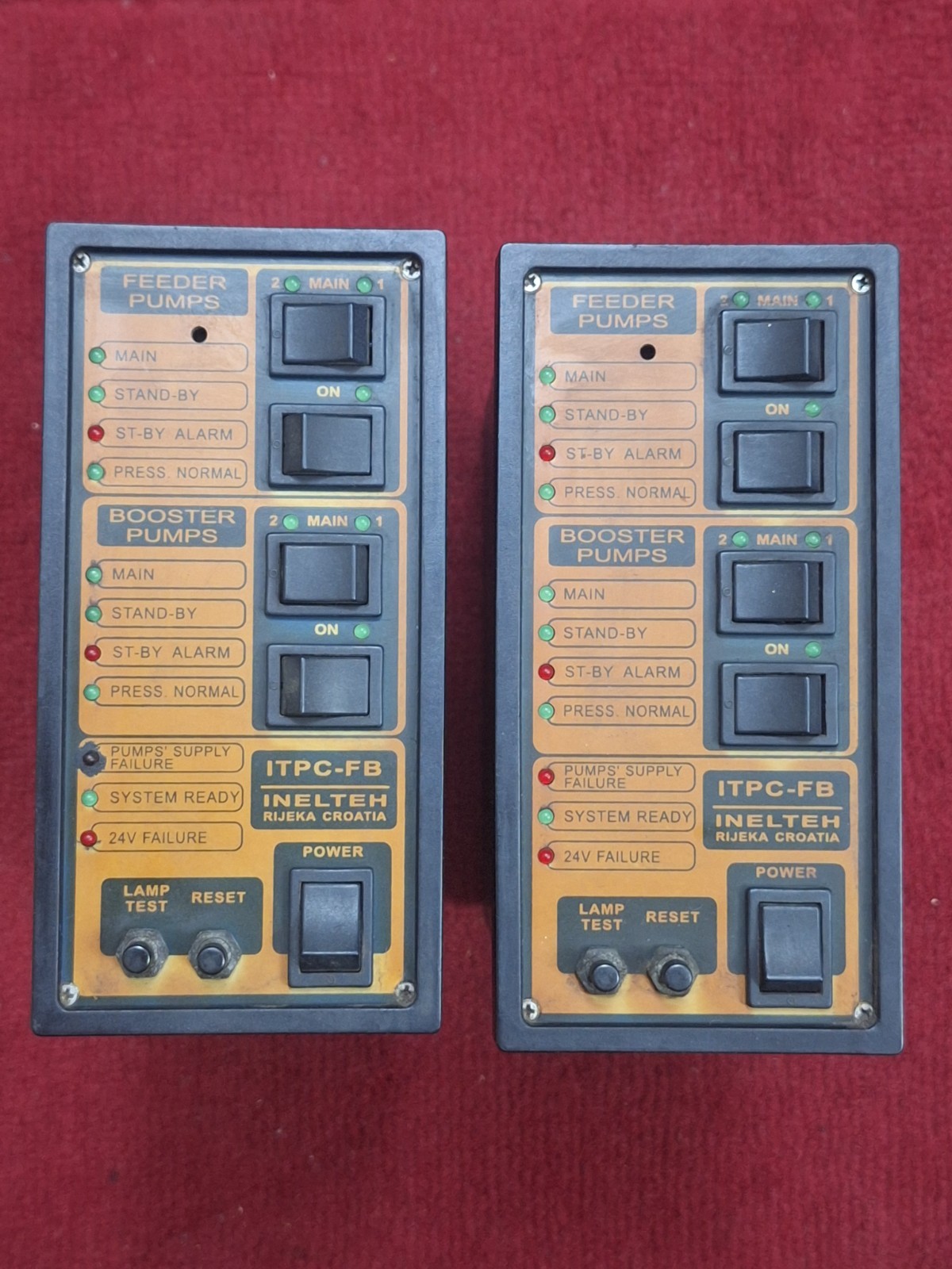 INELTEH Rijeka Croatia ITPC-FB Feeder & Booster Pump Controller 24V (Tested)