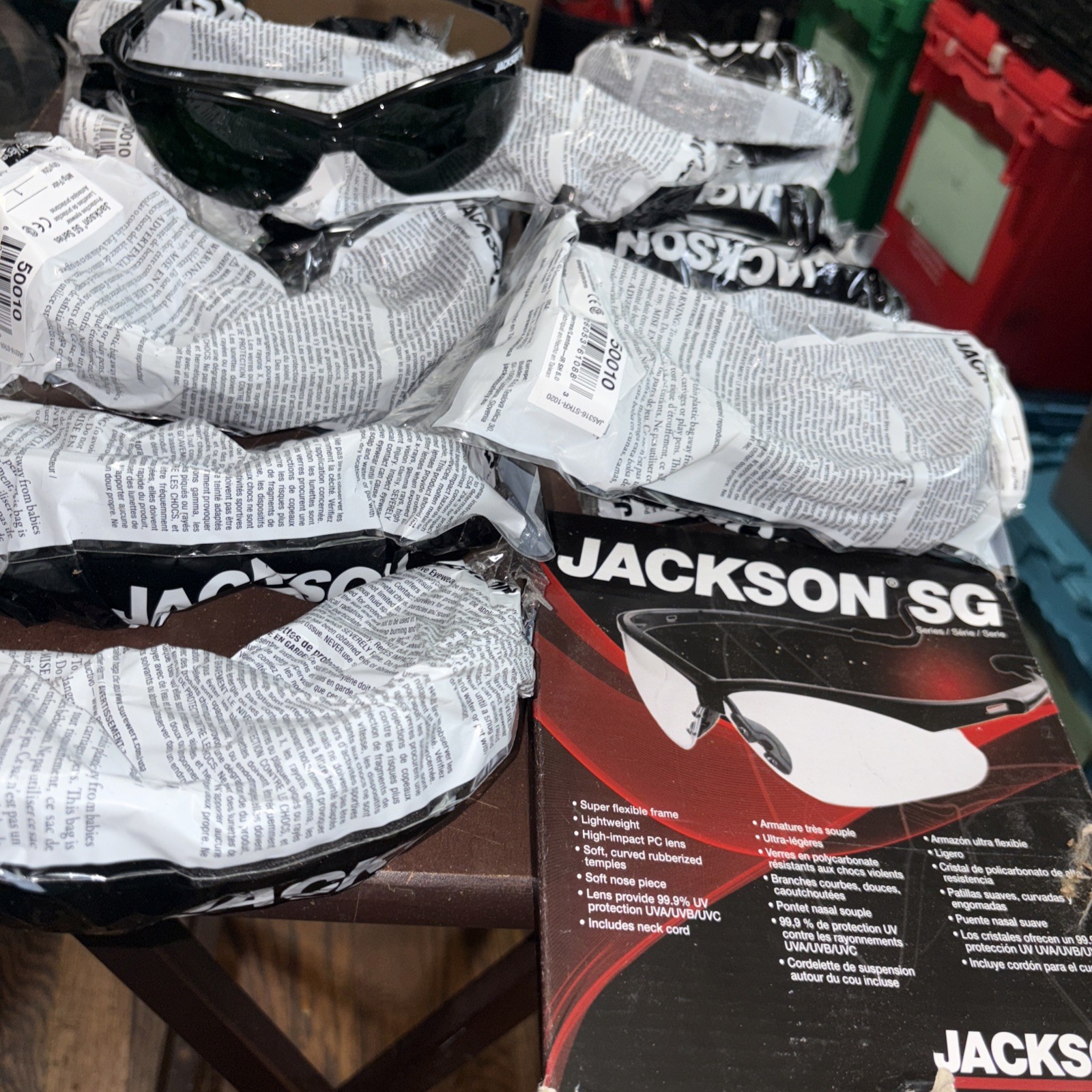 Lot Of (15) Jackson Safety Brand SG Series 50010 Lens IR SH 5.0 Lightweight NEW