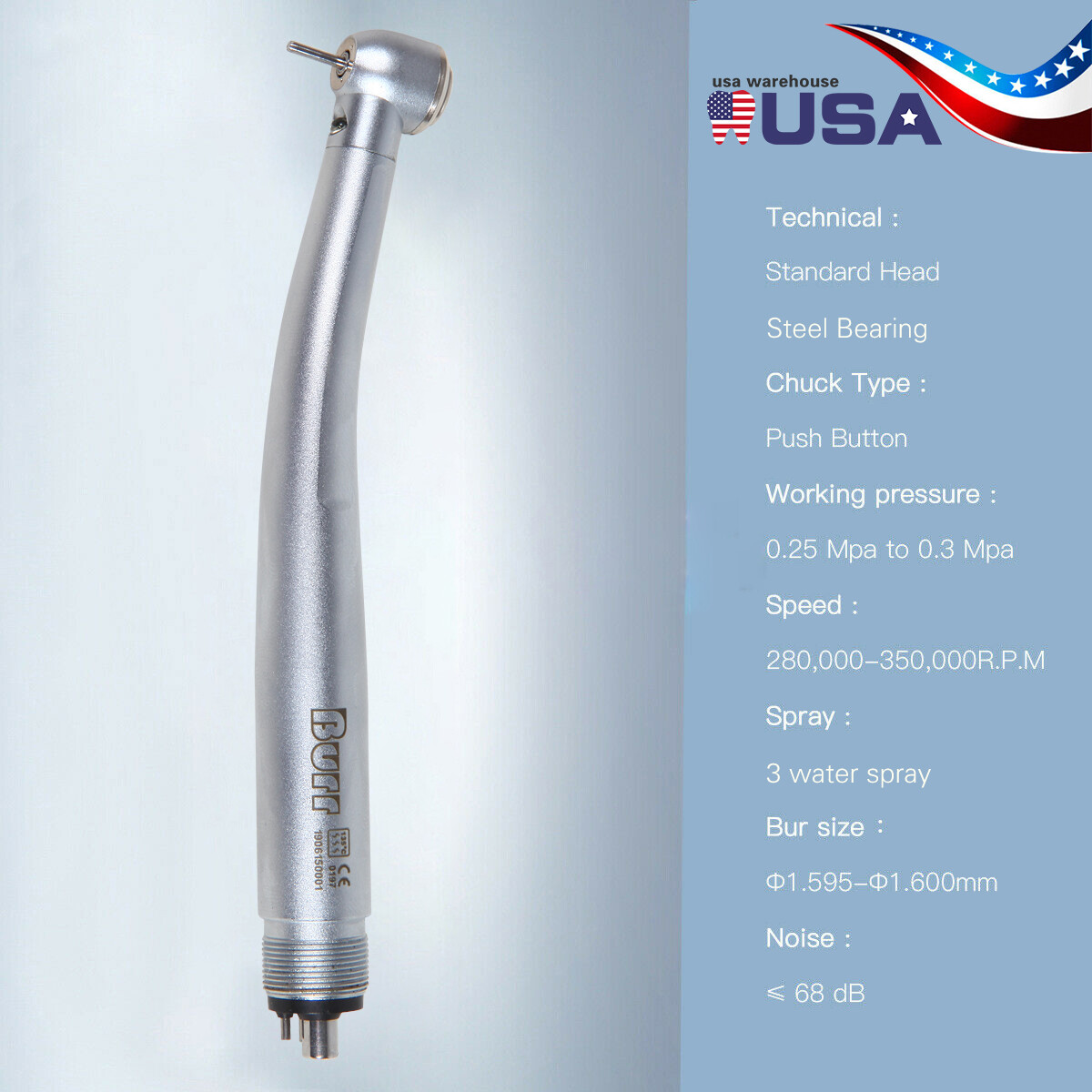 KaVo Style Dental LED E-generator Fiber Optic High Speed Handpiece 4Holes