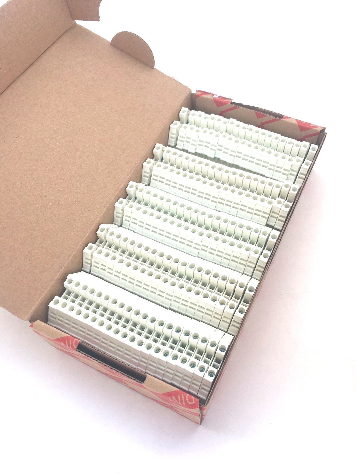 DIN Rail Terminal Blocks 100 Quantity DK2.5N-WE White Dinkle 12AWG 20A 600V
