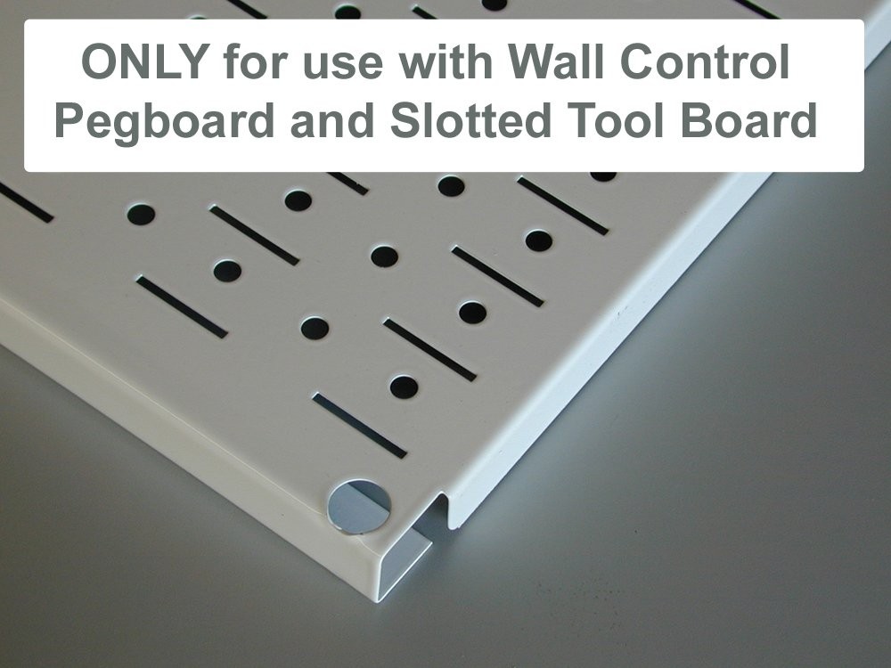 Wall Control Screwdriver Holder Bracket Slotted Metal 8in x 2in x 2in, Black