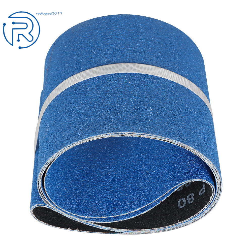 2 Piece 80 GRIT 6″ ?? 48″ PREMIUM ZIRCONIA, X-WEIGHT SANDING BELTS New