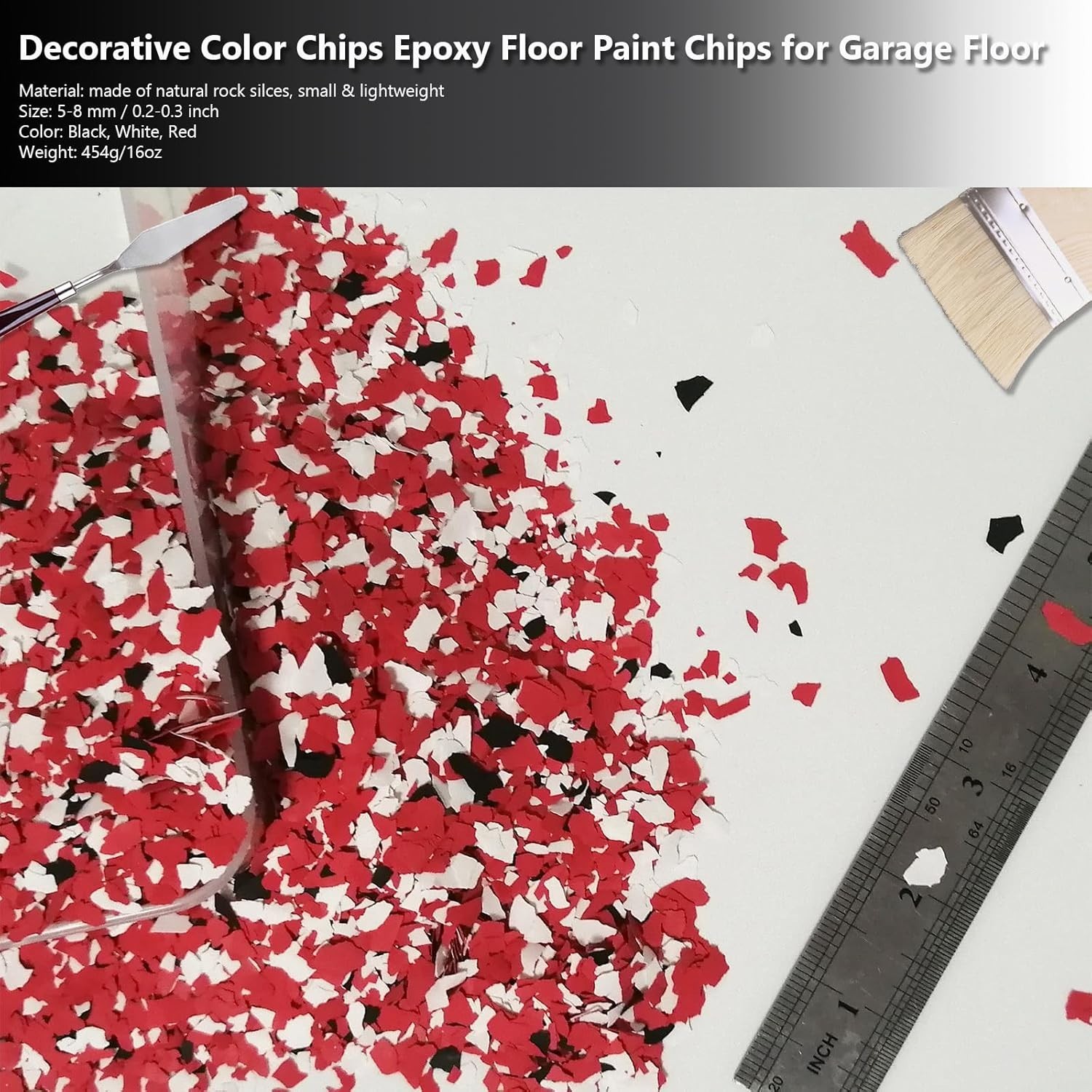 Decorative 1LB Epoxy Floor Chips – Easy Install & Durable Finish for Floors