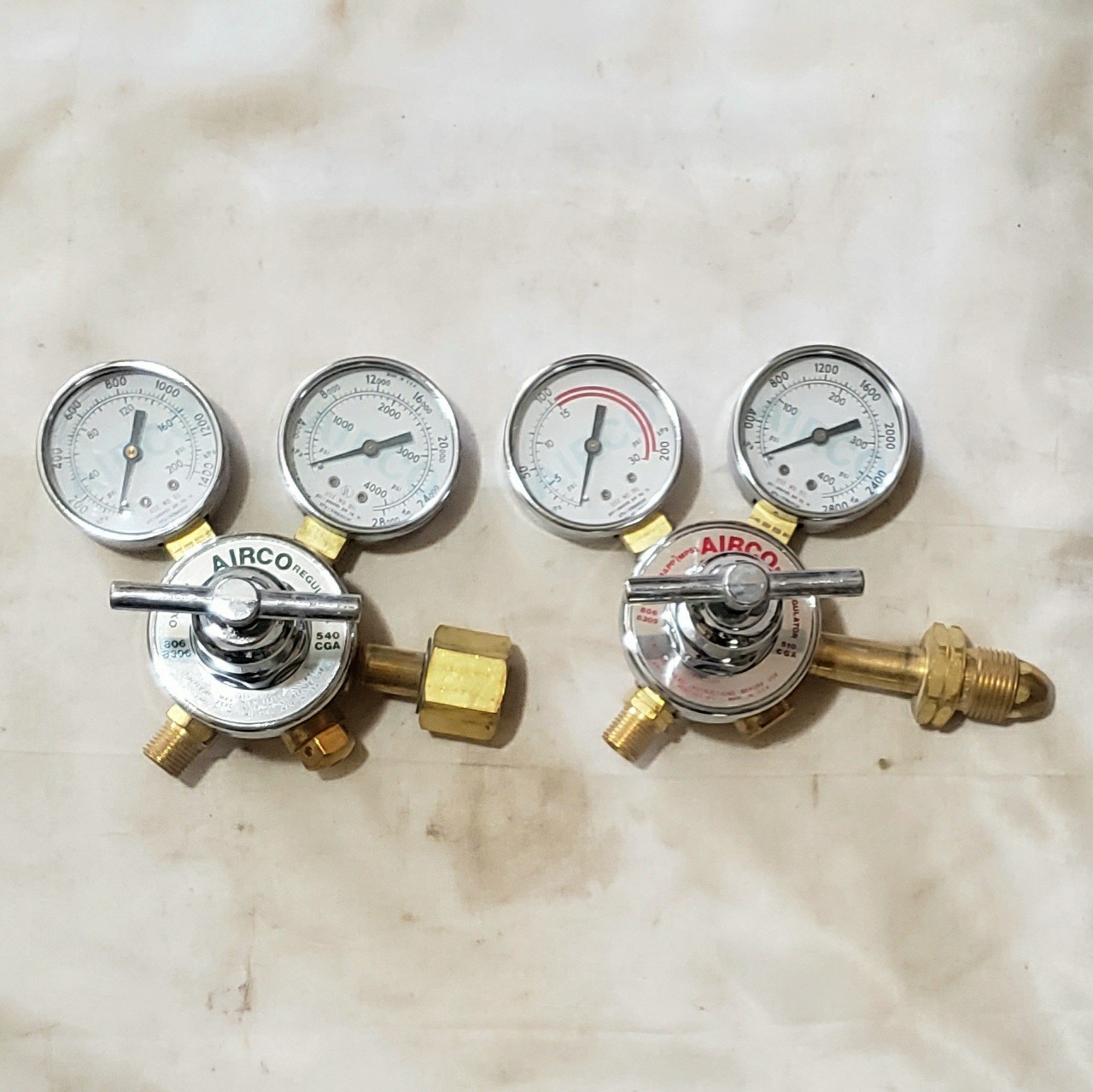 Airco Regulator Set 806-8306 Oxygen 806-8309 Acetylene For Welding Torch