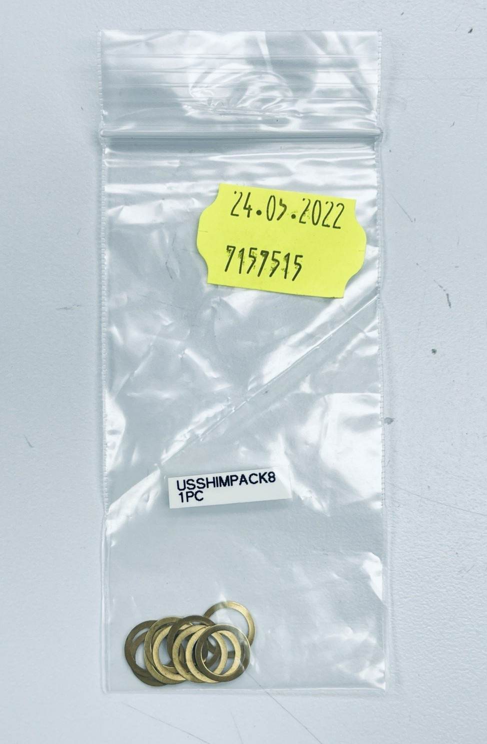 Bag of 10pcs Gefran USShimPack8 Brass Shims 0.008″ Thick 0.2mm Kit-SVC Sealing