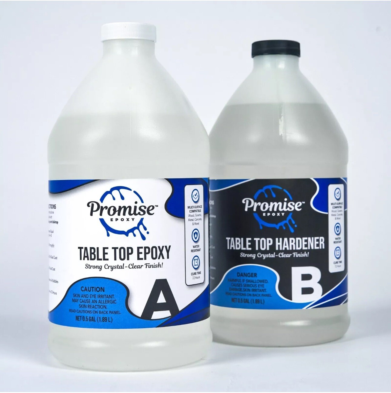 Promise Epoxy, 1 Gallon Kit Crystal Clear Table Top Epoxy Resin*FAST FREE SHIP*