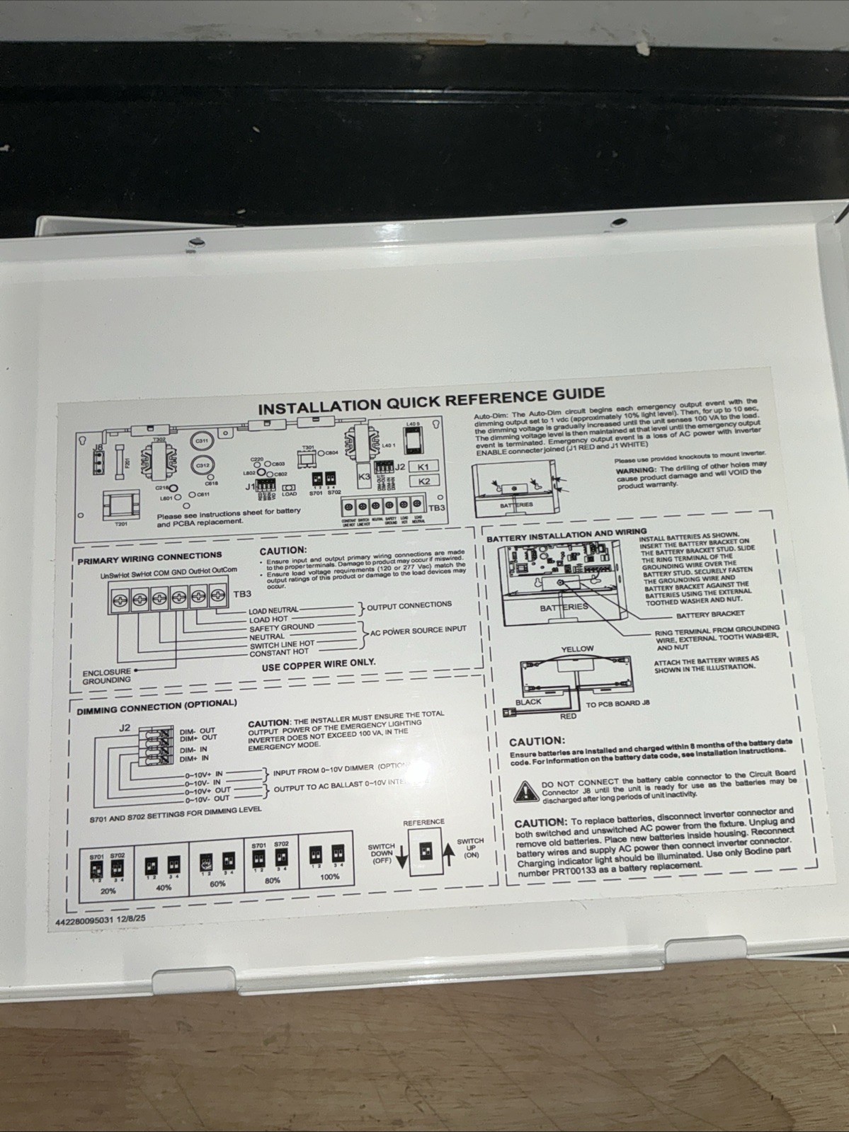 Philips Bodine 120-Volt to 277-Volt ELI-S-100 Emergency Lighting Inverter