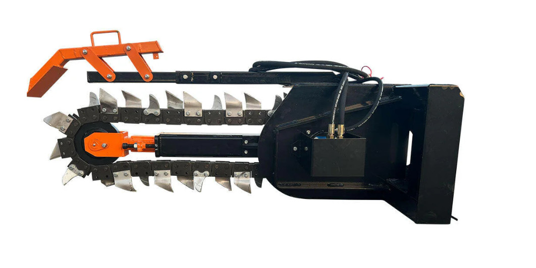 48″ Heavy Duty Skid Steer Ditch Trencher 6″ Agrotk ECSSCT72 Full Size – 12-20GPM