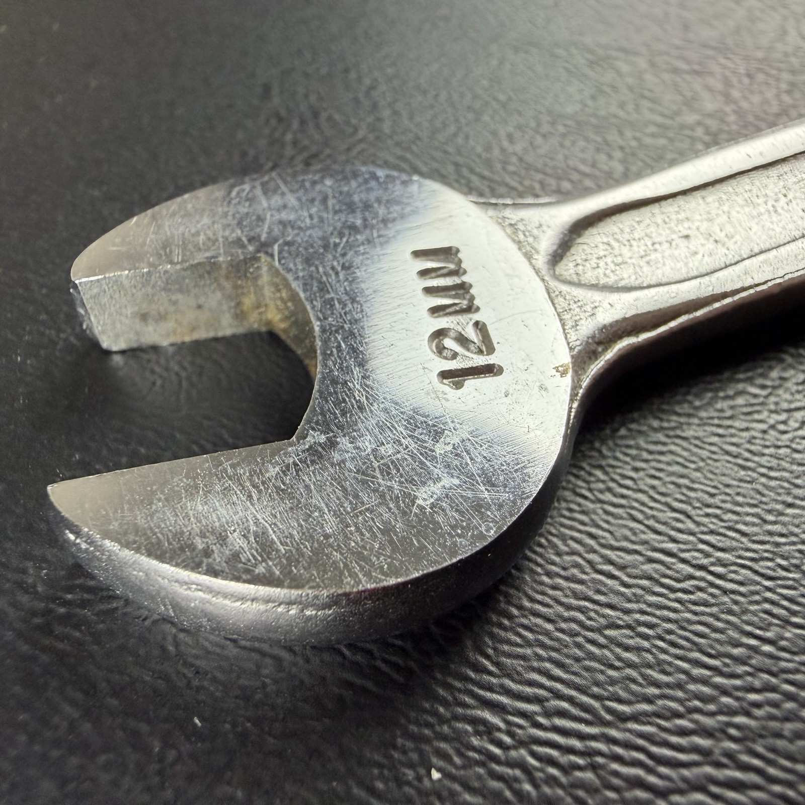 Wizard H2850 12mm x 13mm Open End Wrench Forged USA Vintage Mechanic Tool