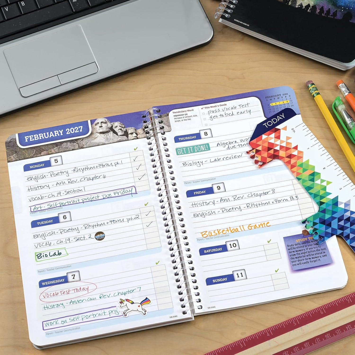 2026-2027 Middle & High School Student Planner 5.5″ X 8.5″ – Dated Weekly & Mont