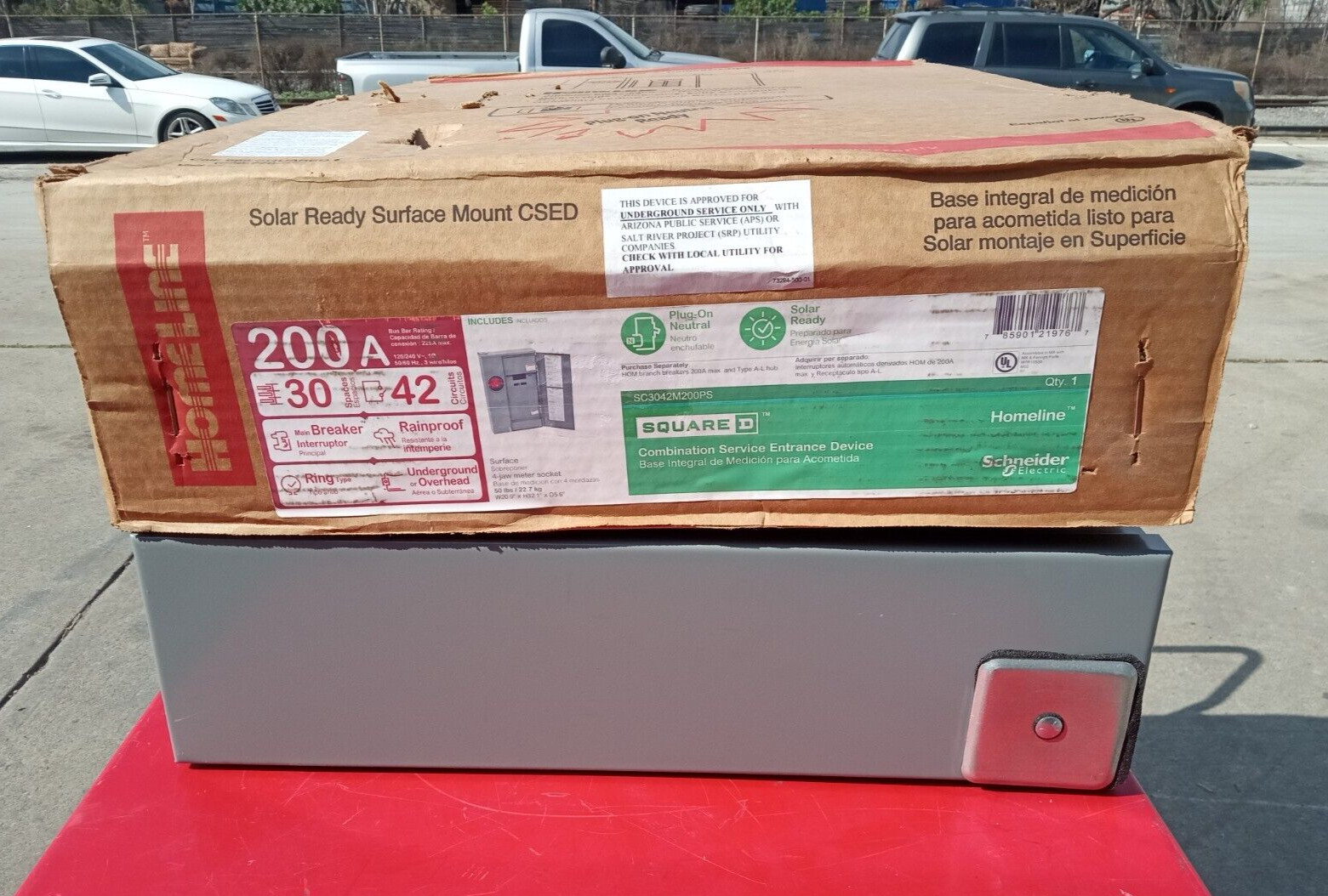 Square D SC3042M200PS N3R Combo Service Entrance, 225A, 120/240V 1Ph 3W