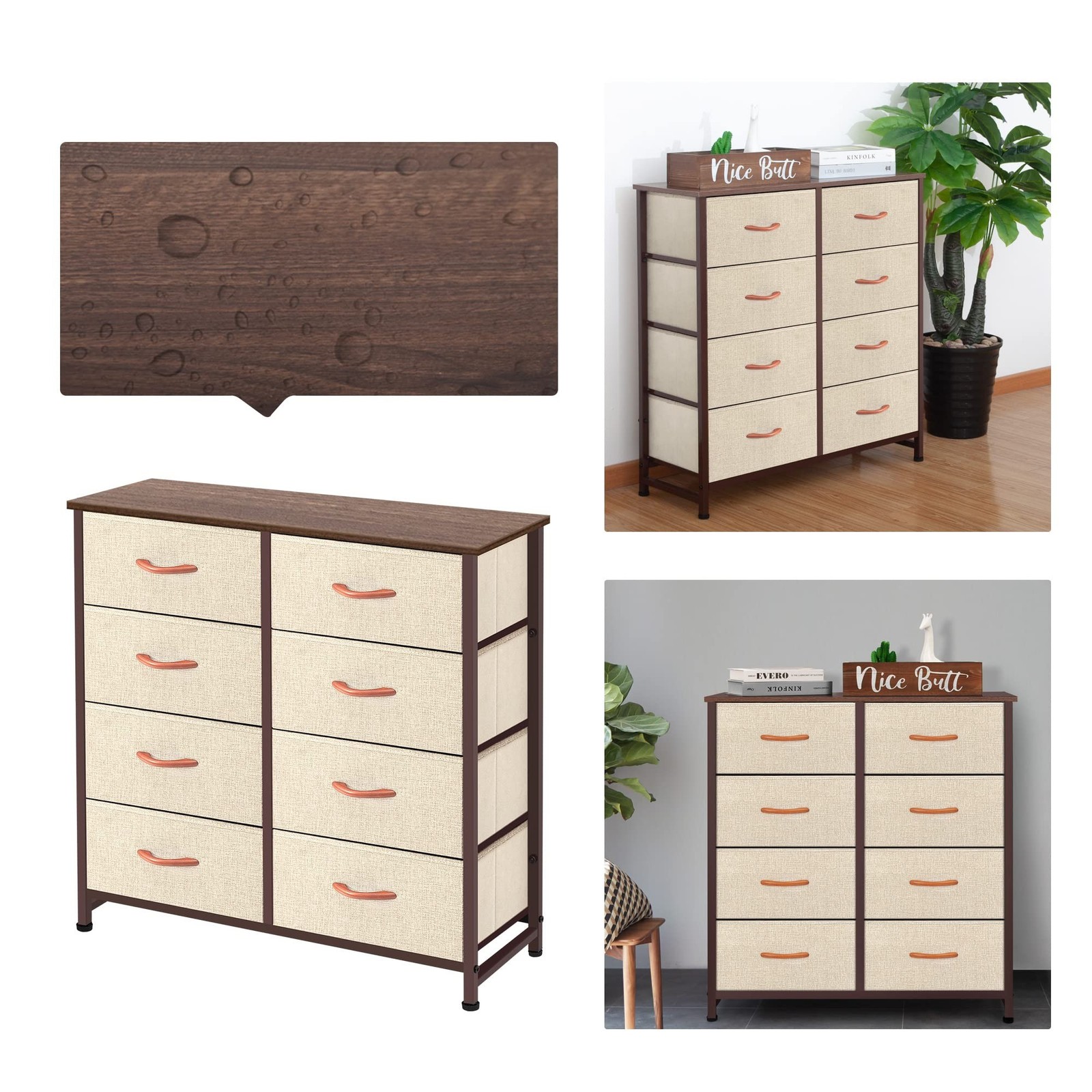 Storage Dresser Furniture Unit-Tall Standing Organizer for Bedroom, Office, L…