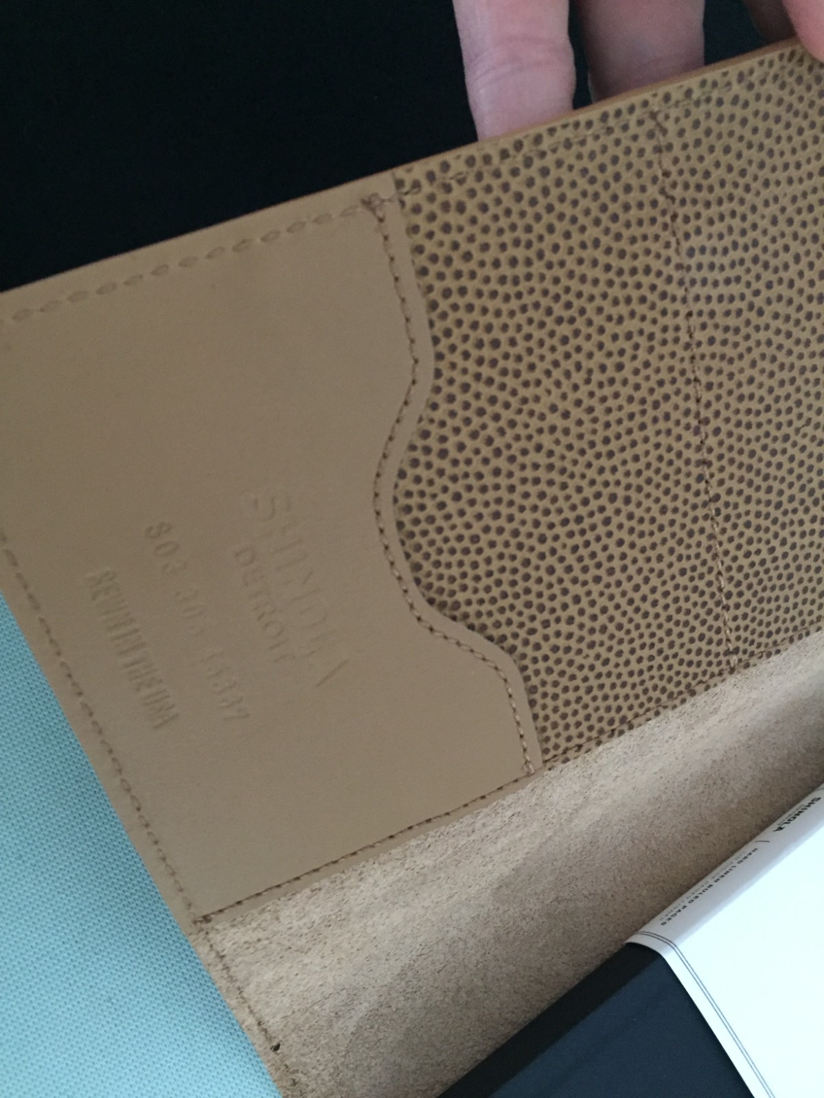 Magna Shinola Detroit Lined Blank Pages Leather Journal Portofilio + Gift Box
