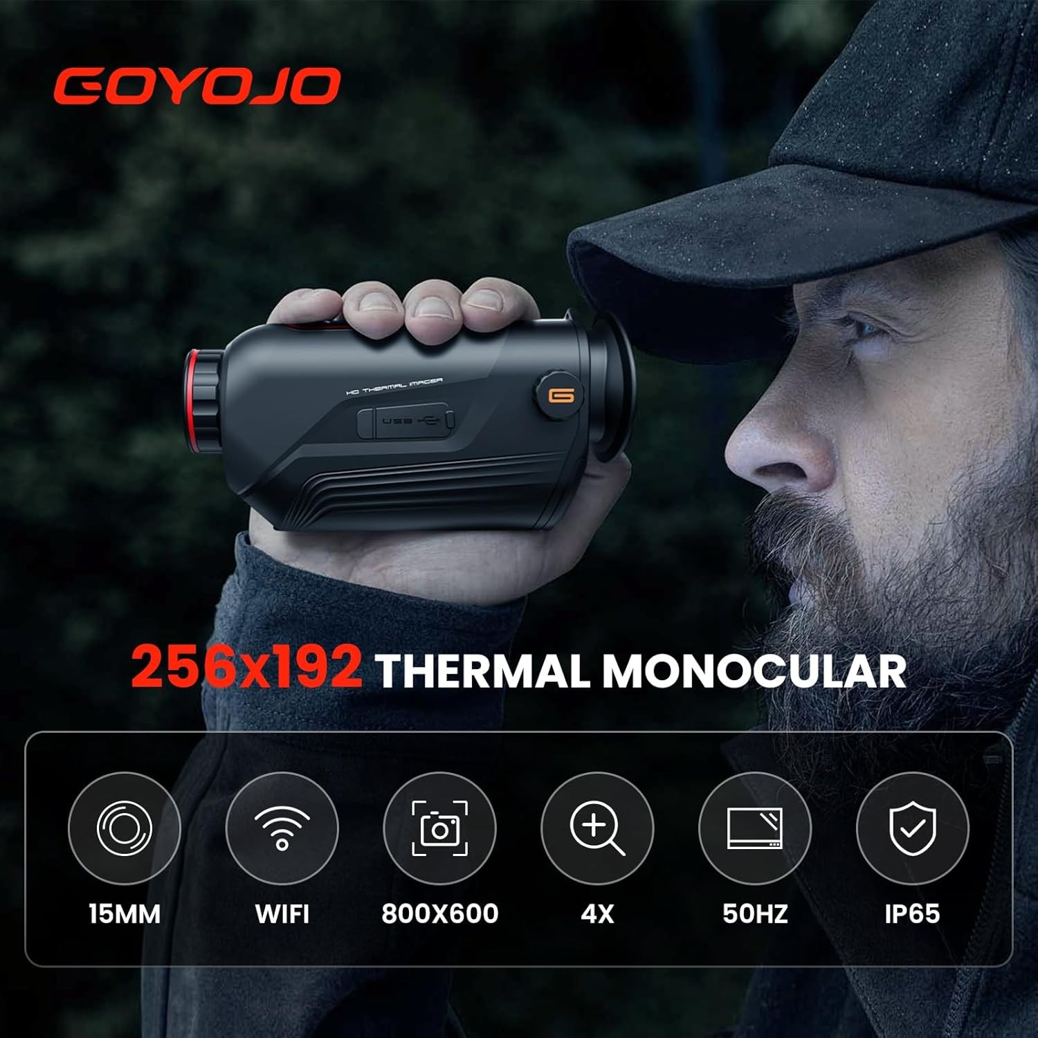 GOYOJO G210/215 Thermal Imaging Monocular for Hunting 256×192(50Hz) NV Telescope