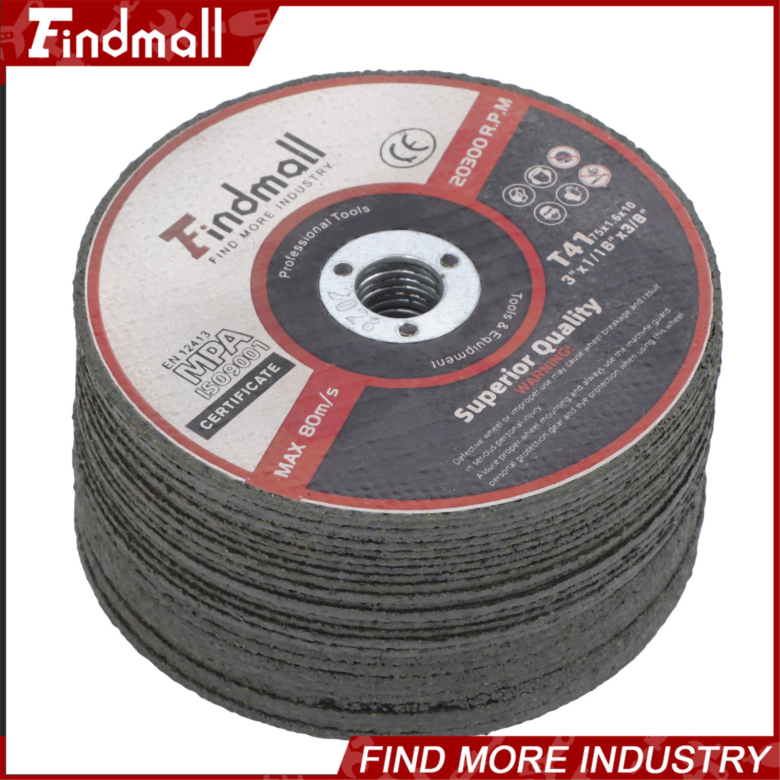 Findmall 25 Pack Cut Off Wheels 3″ x 1/32″ x 3/8″ Cutting Discs for Die Grinder