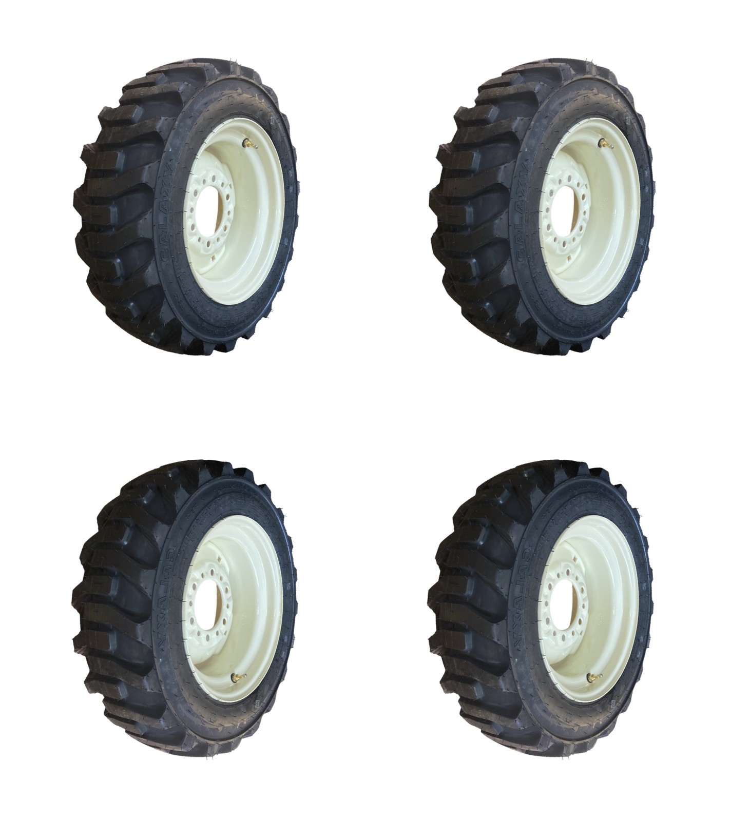 4-HD 27X8.50-15 XD2010 Skid Steer Tires/Rims for Case, New Holland & more(6 LUG)