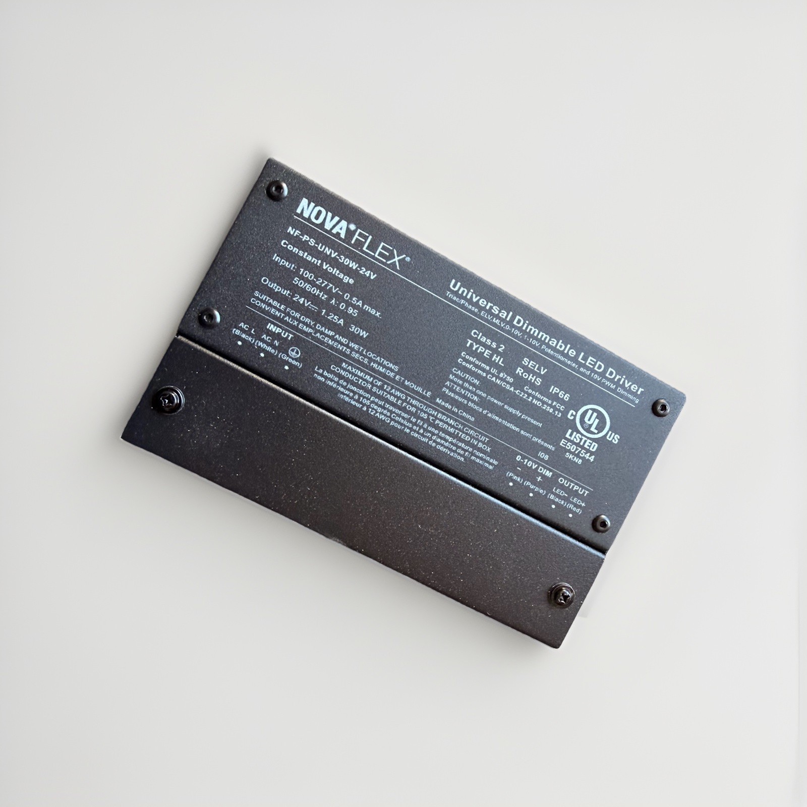 🌕NovaFlex NF-PS-UNV-30W-24V LED Driver 30W 24V Output 100-277VAC Universal