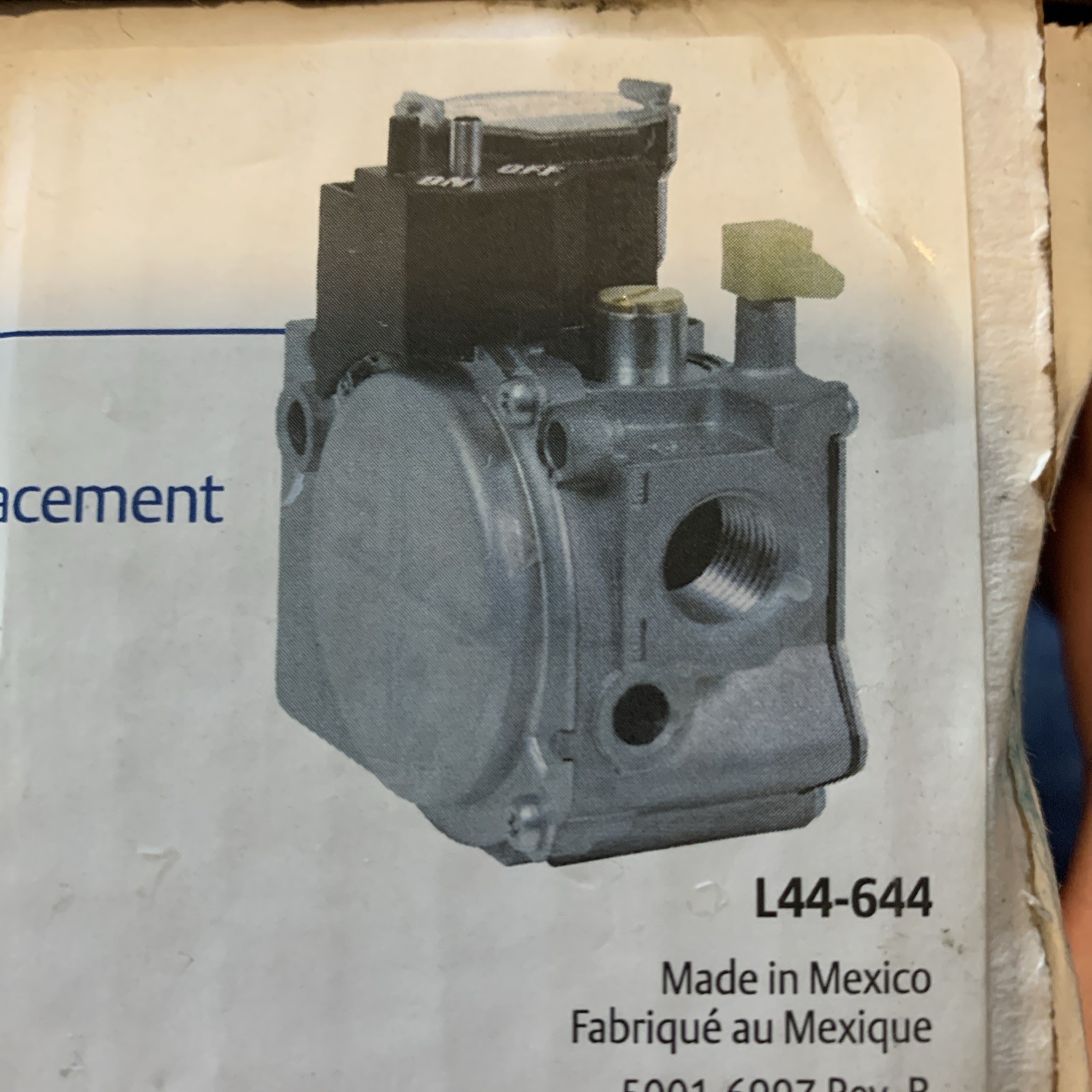 White-Rodgers 36J24-214 Gas Valve, Ng/Lp, Hot Surface, 24 V, Slow Opening, -40