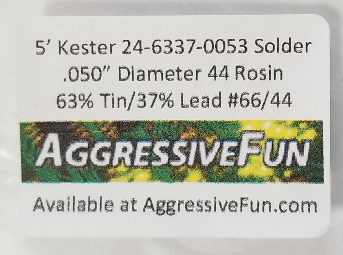 Kester 44 Rosin Core Solder .050″ 1.3mm 63/37 Eutectic 24-6337-0053 15ft 1.5oz