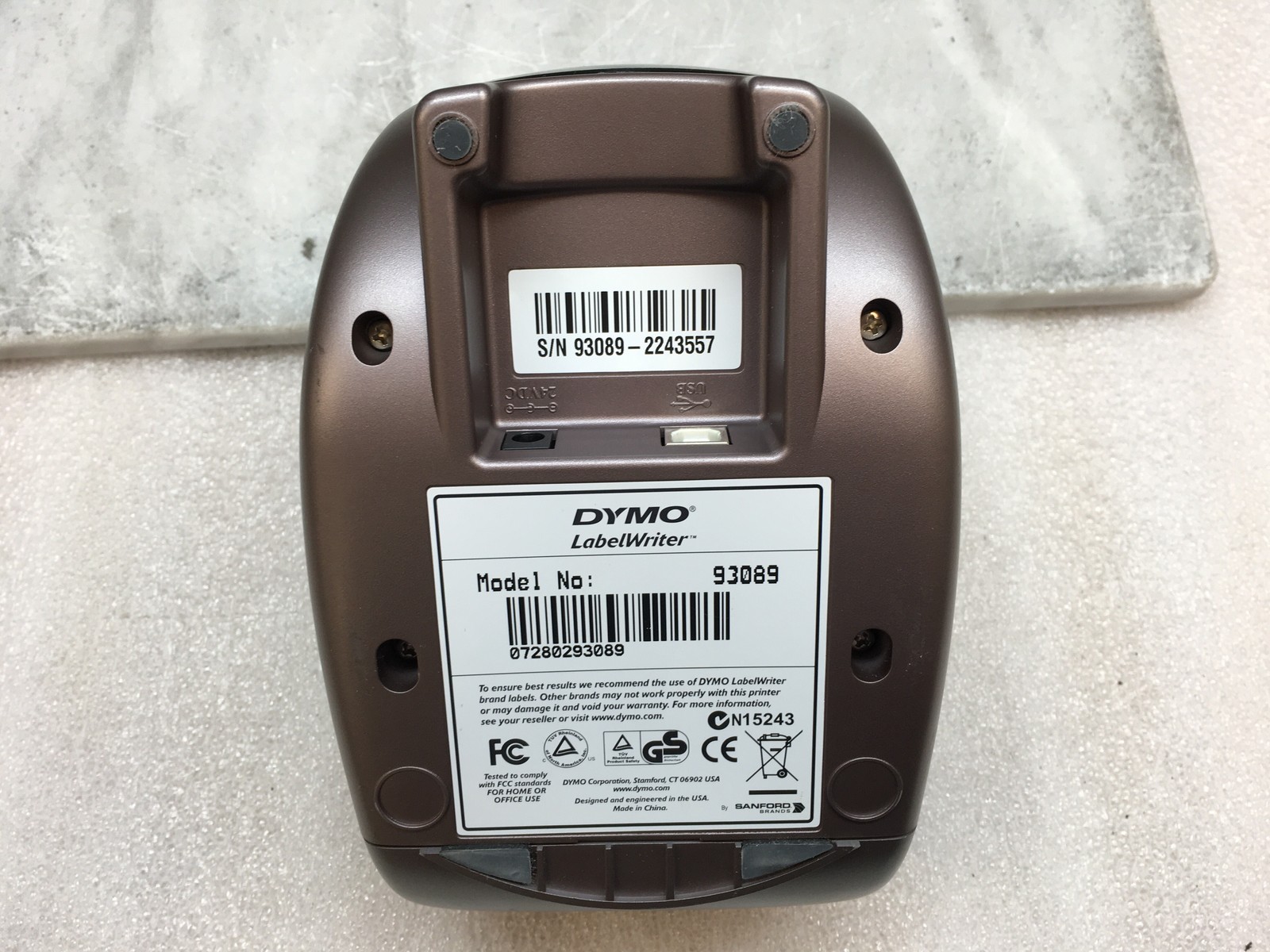 Dymo LabelWriter 400 Thermal Label Printer 93089 No Power Cable