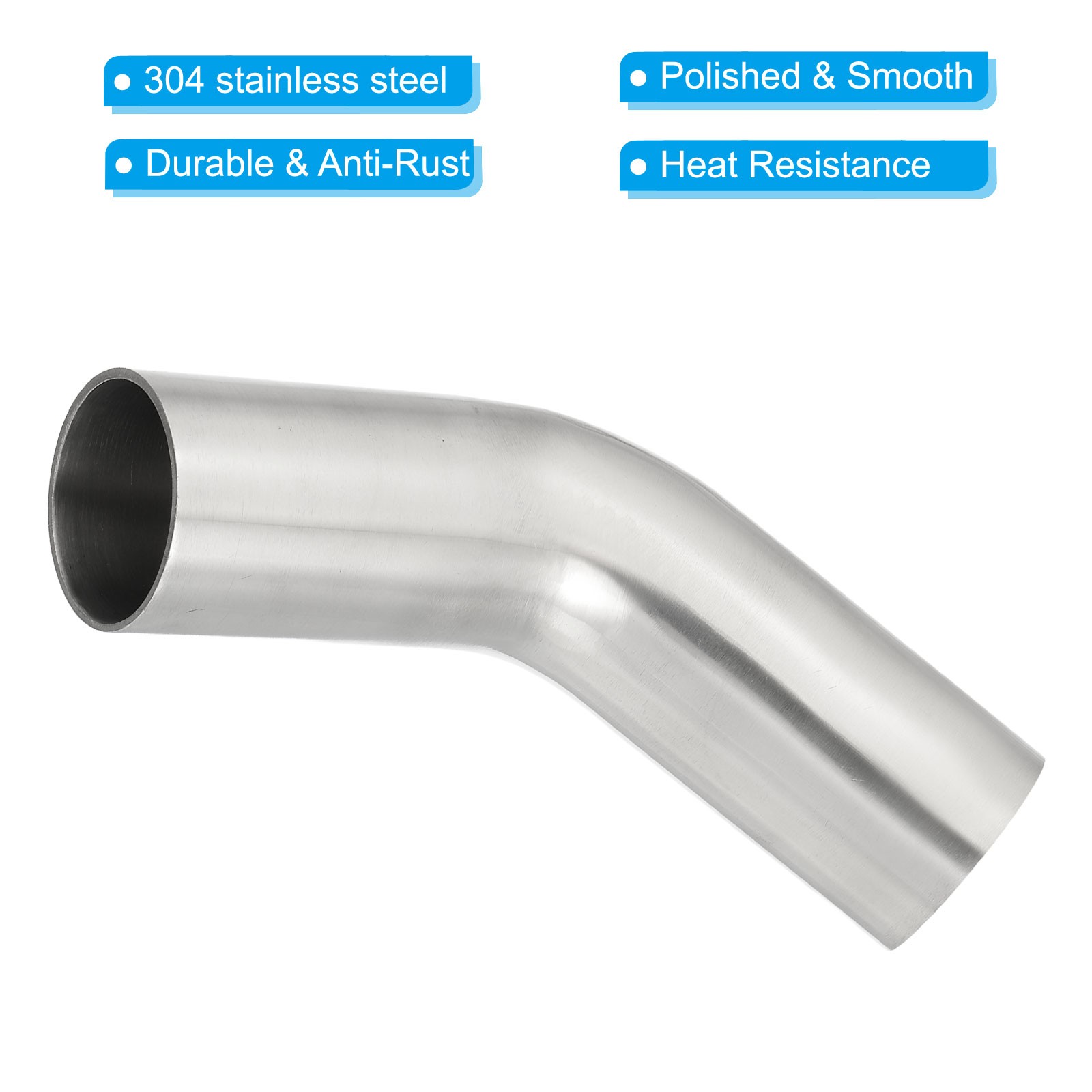 45 Degree Bend Elbow 1 1/4 Inch OD Steel Exhaust Pipe Air Intake Tube