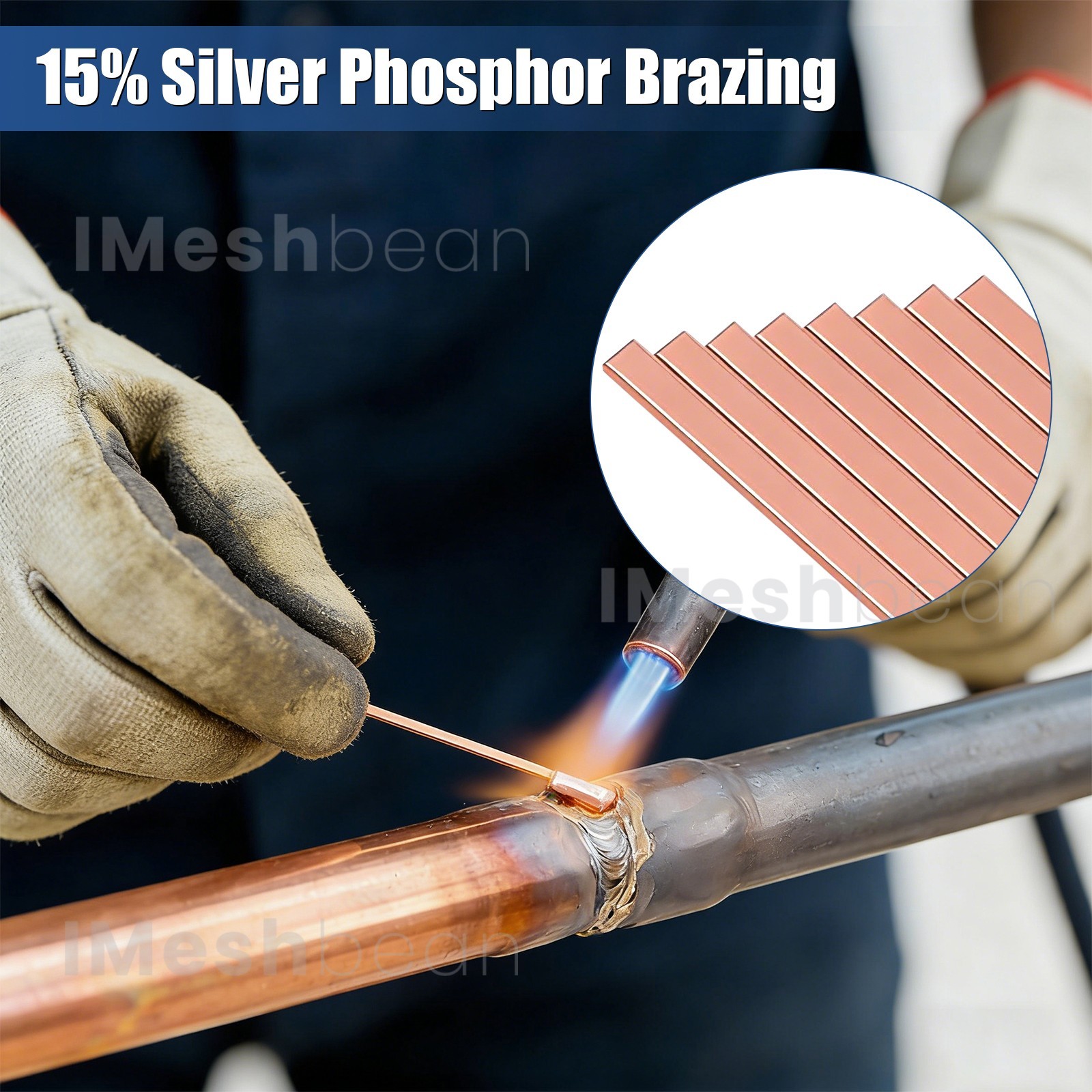 40 Sticks Brazing Rods AWS Bcup-5 15% Silver Solder Phos Copper Brazing Alloys