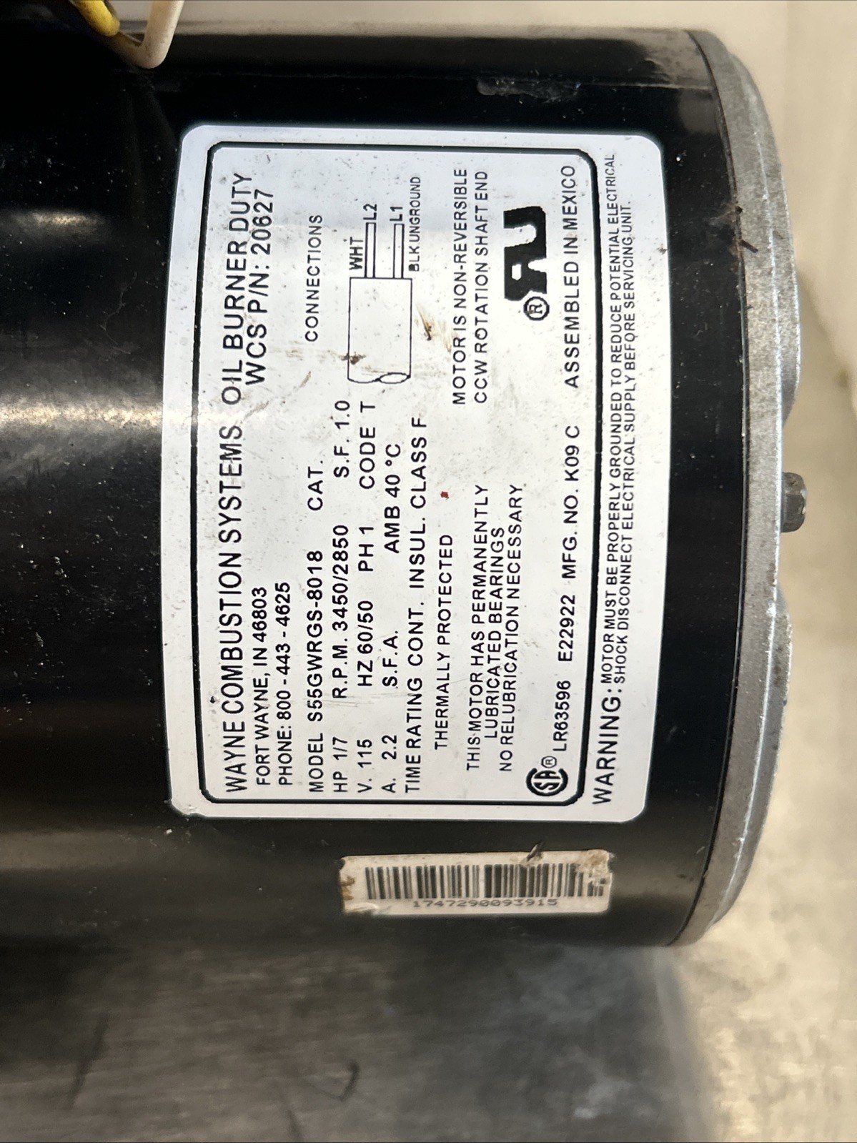 HSG 400 WAYNE power gas conversion burner CLEAN PRE-OWNED OEM