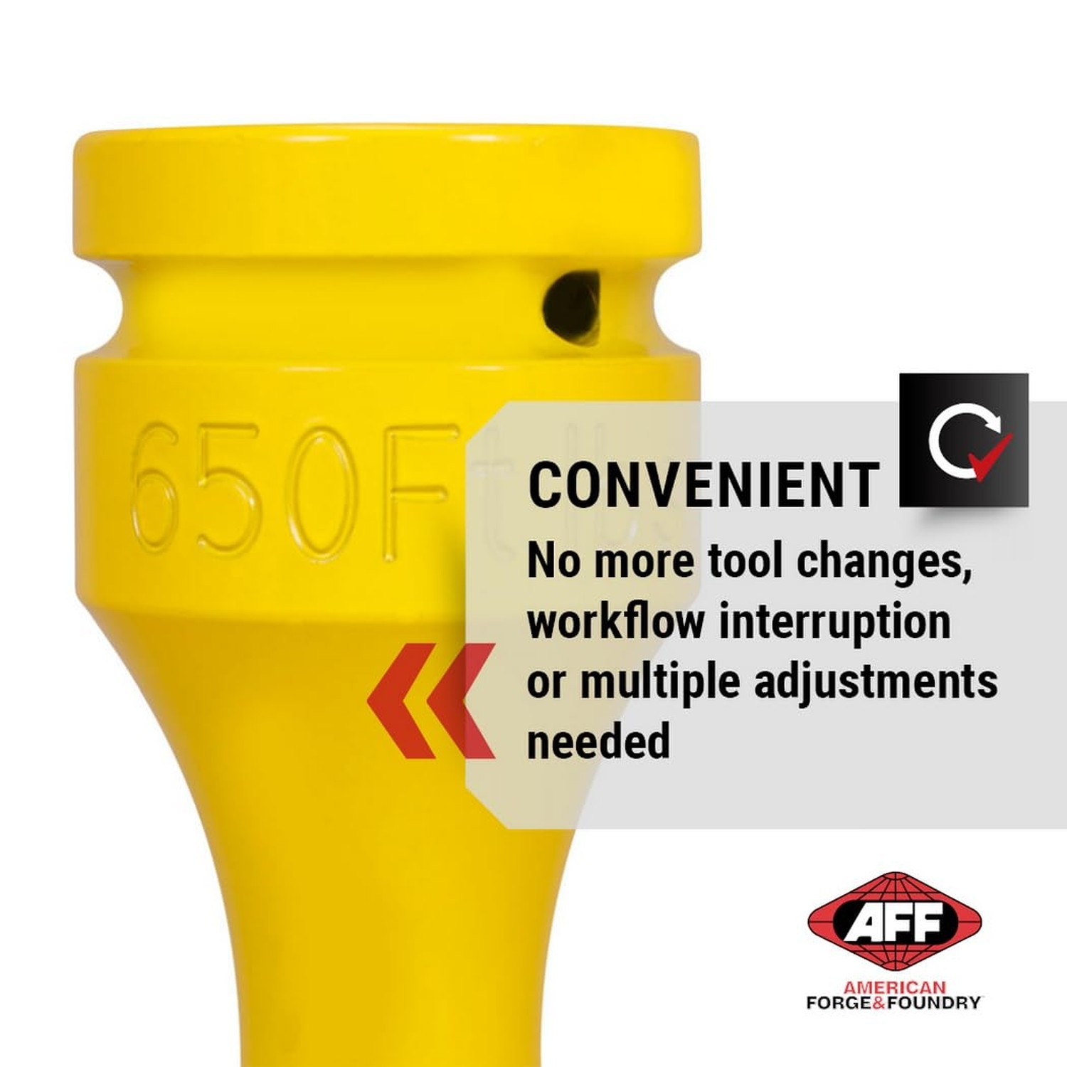 AFF Torque Limiting Extension, 1″ Drive, 650 ft/lbs, Yellow, 40414 650 ft-lbs
