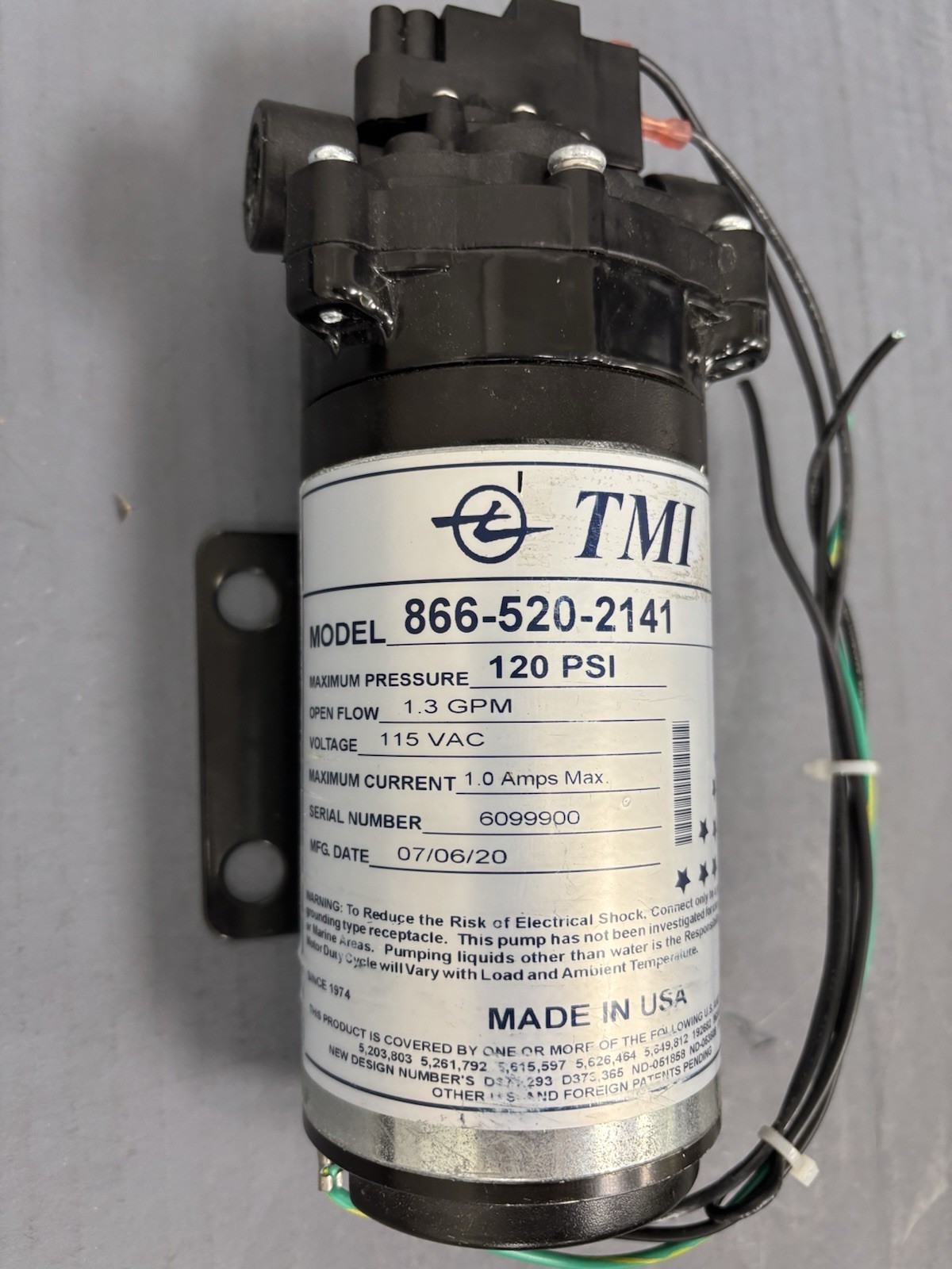 AQUATEC 120 PSI 115V Pump Universal Use 866-520-2141 58ELK120R Read Description