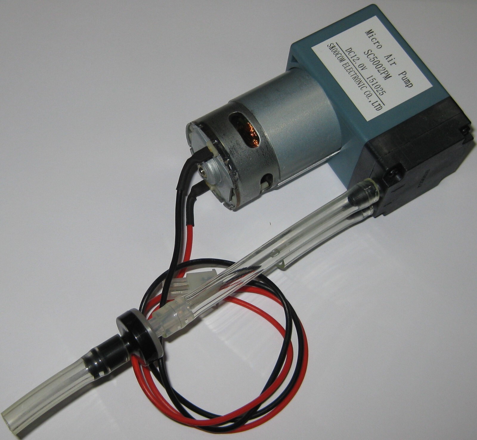 12 V DC Single Diaphragm Head Pressure / Vacuum Pump w/ Check Valve – 10 L/min