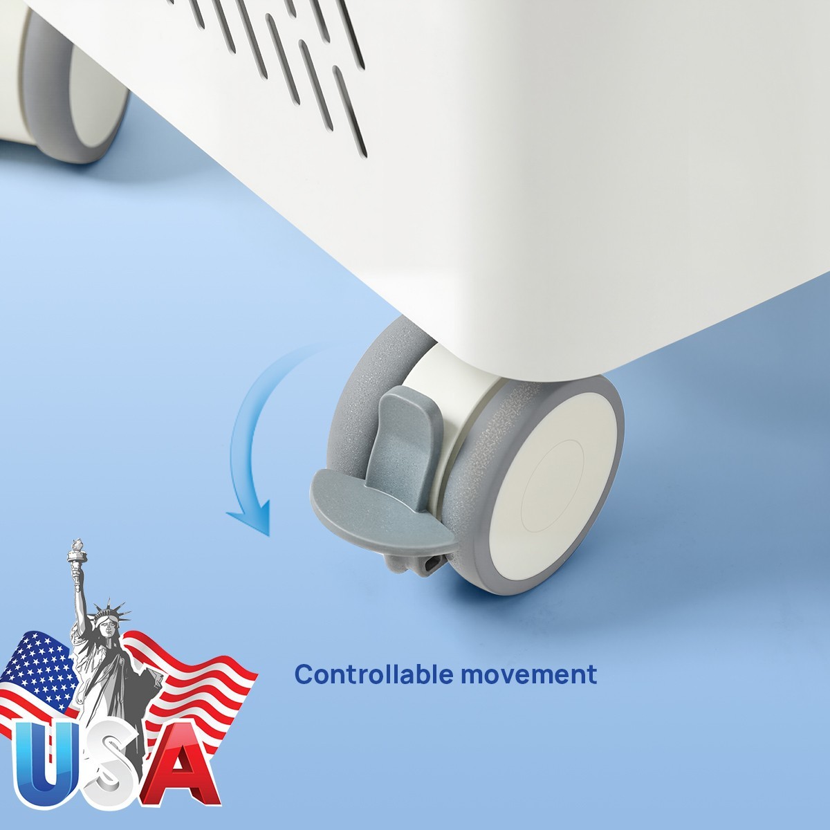 Portable Dental Mobile Suction Unit System Negative Pressure Pump High Volume