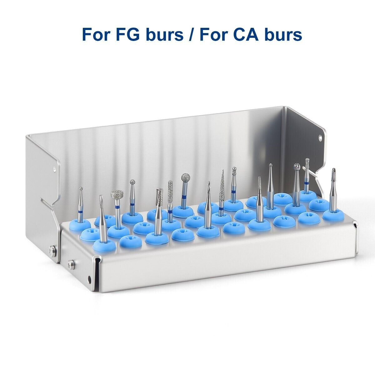 6Type Dental Bur Block Holder Disinfection Box Autoclave For High Low Speed Burs