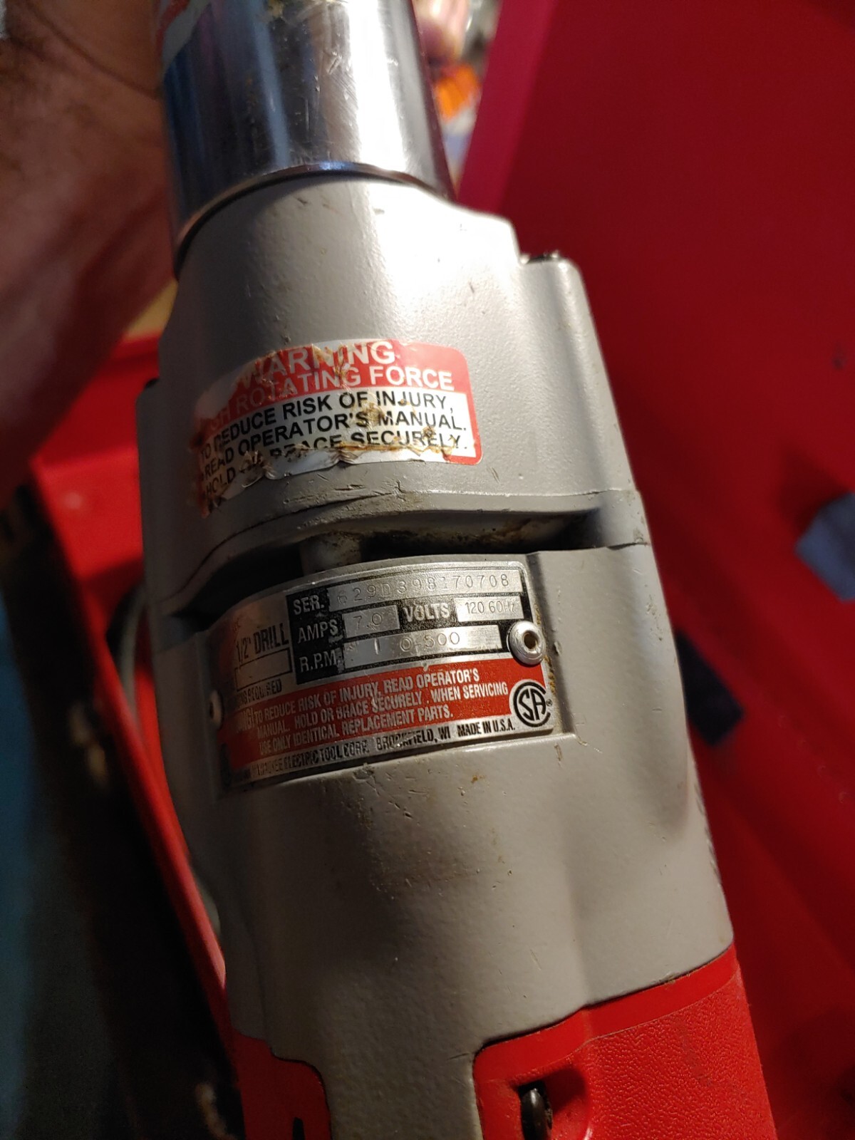 Milwaukee 1/2 Right Angle Drill 1107-1. Made in the USA