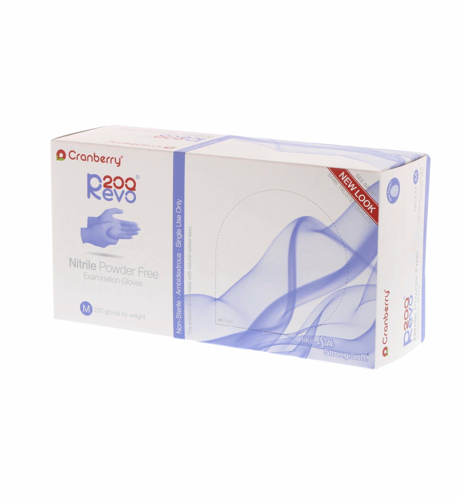 Cranberry 3207 R200 Nitrile Examination Gloves Powder Free Medium 200/Bx