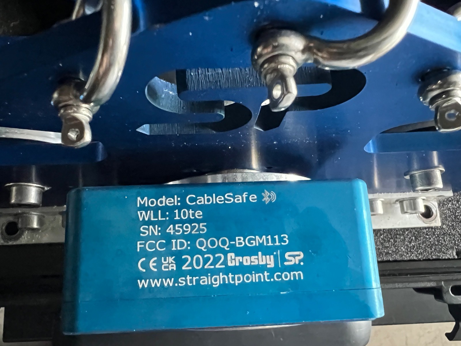 Crosby Straightpoint CableSafe 10te Wireless Rope Tension Meter/Dynamometer